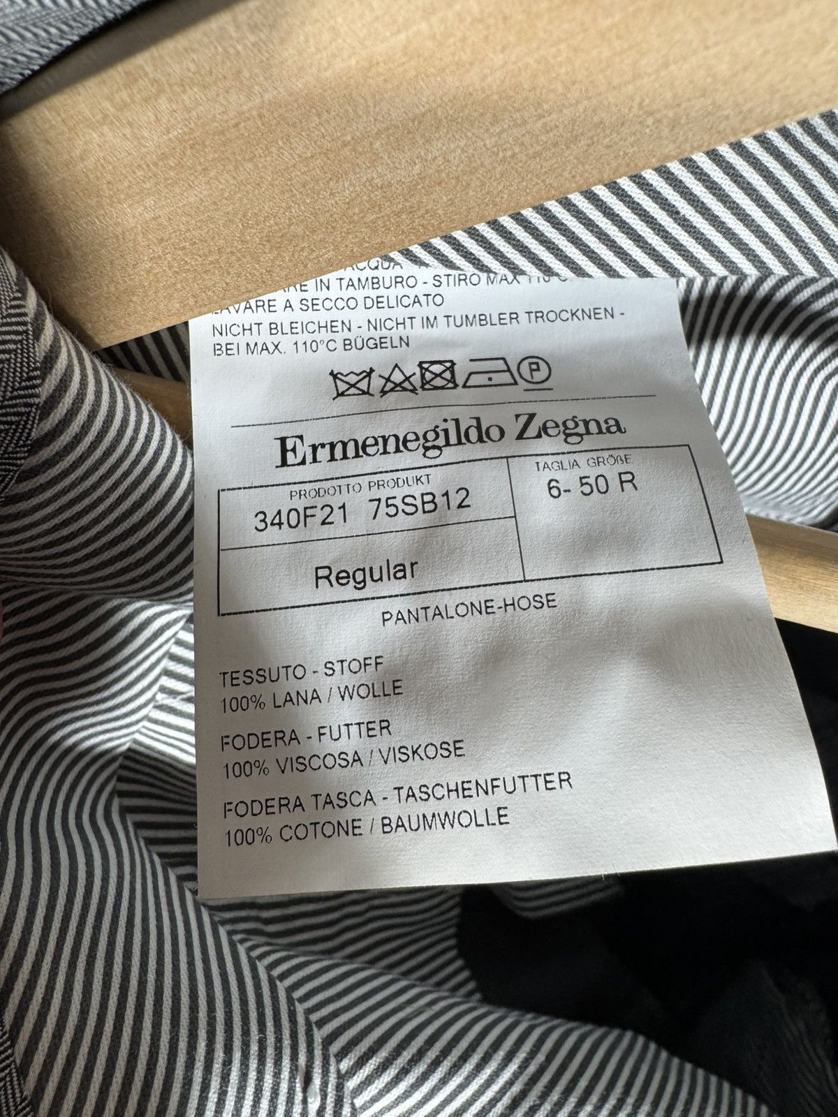 Ermenegildo Zegna Ermenegildo Zegna Dress Pants w34 Gray Slacks Straight Wool Size US 34 / EU 50 - 4 Thumbnail