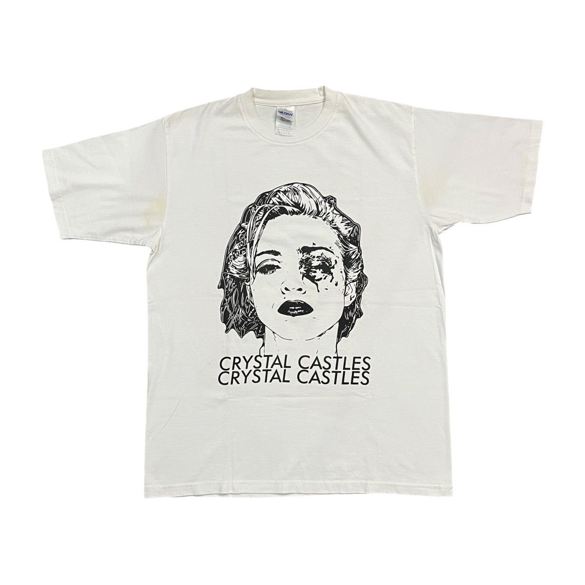 Band Tees × Vintage crystal castles Madonna t shirt Tag Bay Island
