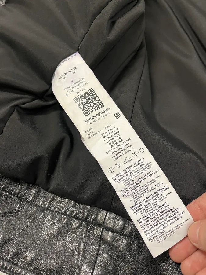 Emporio Armani AW2018 Emporio Armani Fake Fur Collar Black Leather Jacket Size US S / EU 44-46 / 1 - 11 Thumbnail