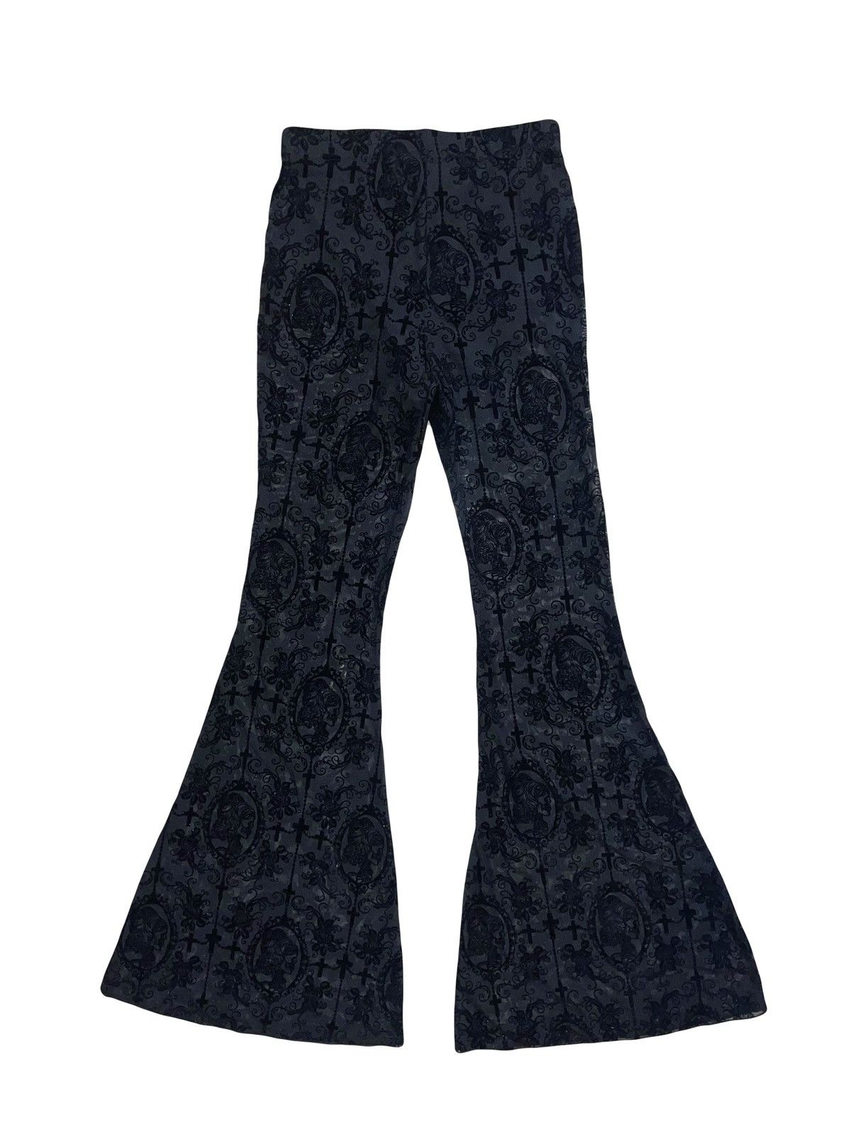 Japanese Brand Gothic see through flare pant ☠️🖤 Size 26" / US 2 / IT 38 - 2 Thumbnail
