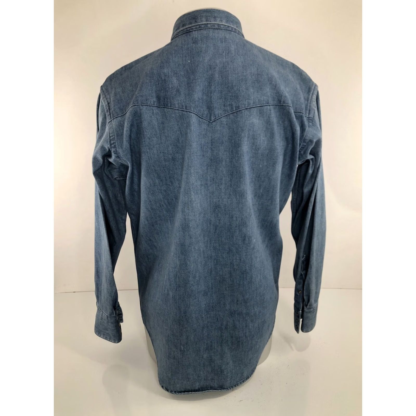Polo Ralph Lauren VINTAGE Polo / Ralph Lauren Western Shirt Denim Long Sleeve Snap XL Blue Mens L-XL Size US XL / EU 56 / 4 - 4 Thumbnail