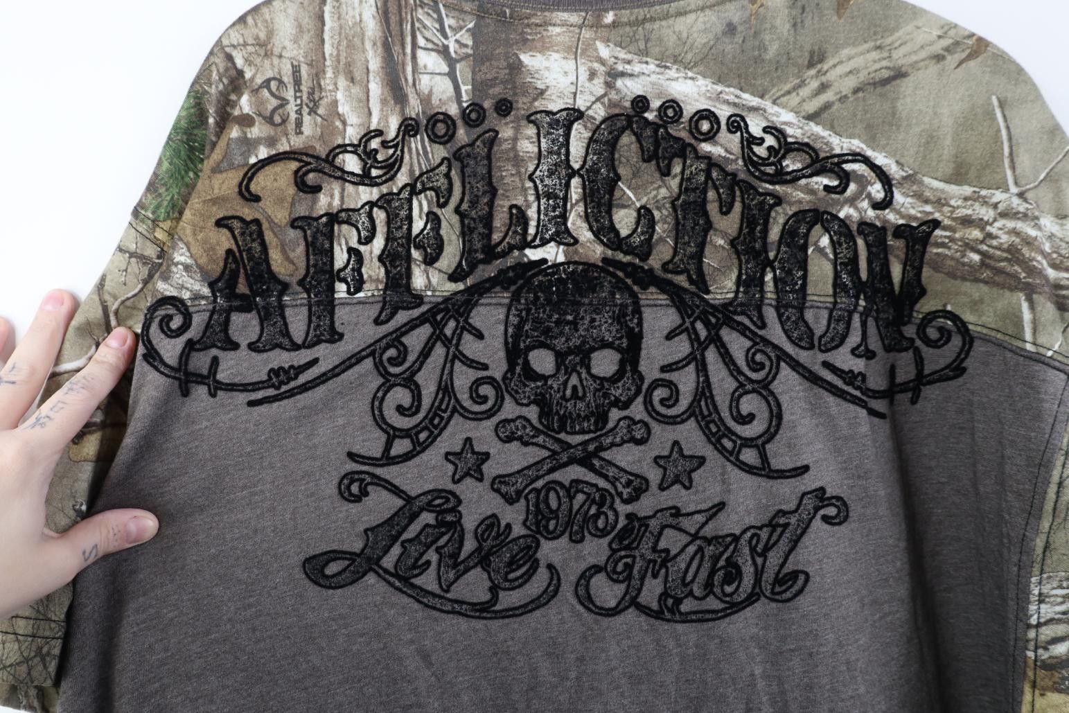 Affliction Affliction Velvet Skull Tribal Camouflage UFC MMA T-Shirt Size US XXL / EU 58 / 5 - 9 Thumbnail