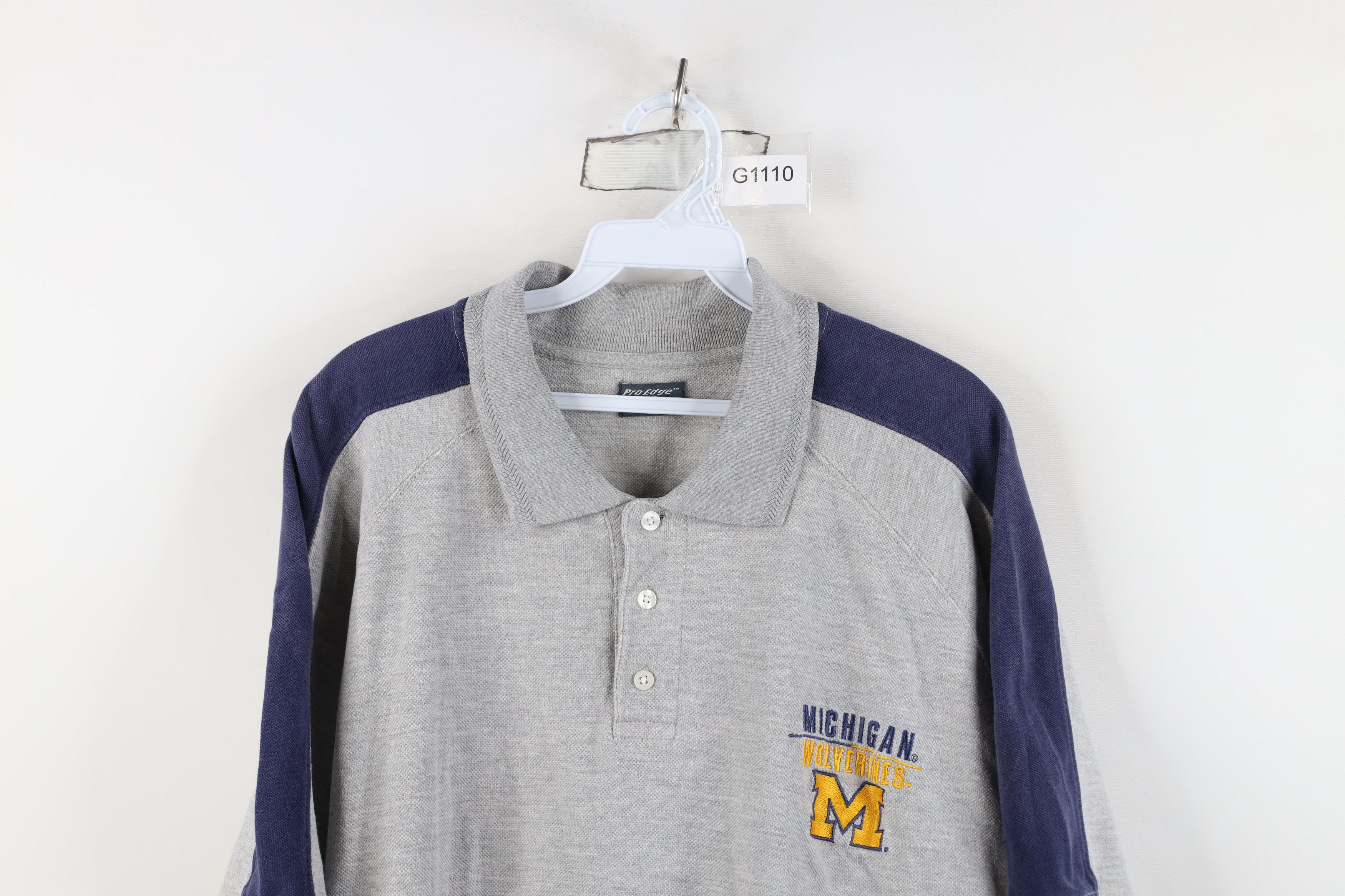 Vintage Vintage 90s Spell University of Michigan Football Golf Polo Size US L / EU 52-54 / 3 - 2 Thumbnail