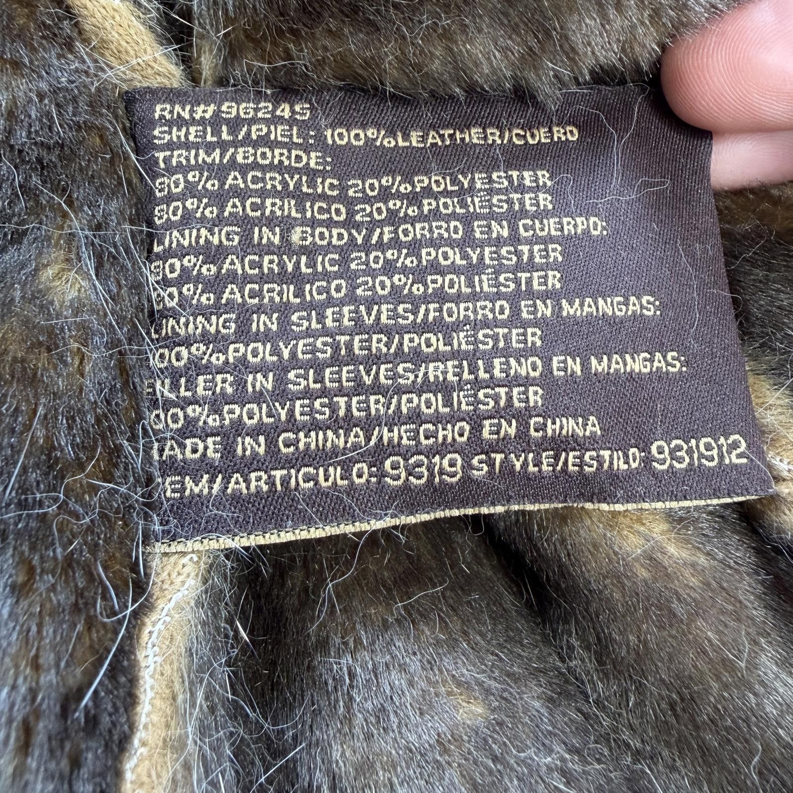 Other Vintage EMC Suede Leather Jacket Faux Shearling Womens 2X Size XXL / US 16-18 / IT 52-54 - 6 Thumbnail