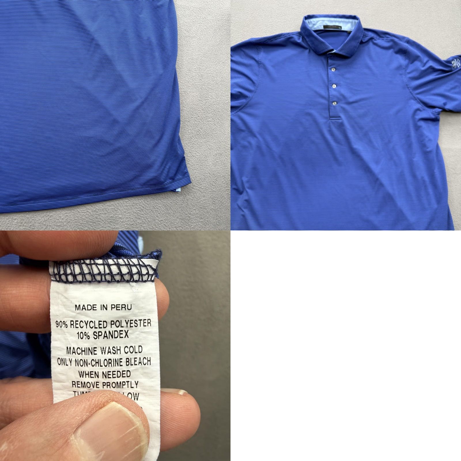 Vintage Greyson Polo Shirt Mens 2XL Blue Striped Golf Performance Stretch Polo Shirt Mens 2XL Blue Striped Golfing Performance Stretch Size US XXL / EU 58 / 5 - 8 Thumbnail