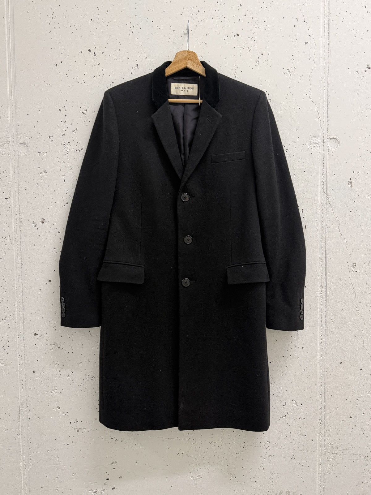 SAINT LAURENT FW13 コートサイズ50 Saint Laurent Paris Saint Laurent FW13 Runway Chesterfield Coat