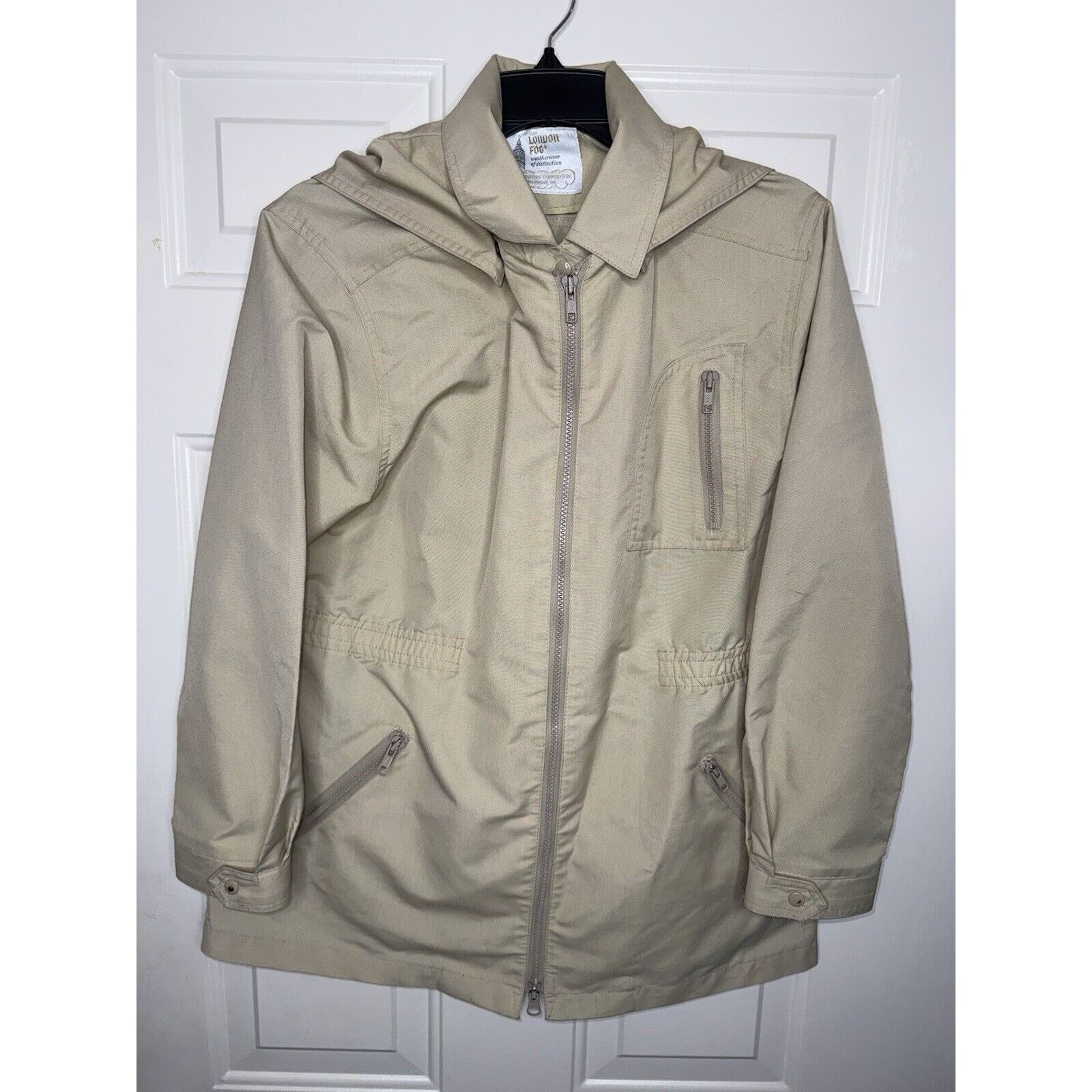 London Fog London Fog Towne Jacket Women's 13/14 Hooded Parka Rain Coat Size XL / US 12-14 / IT 48-50 - 4 Thumbnail