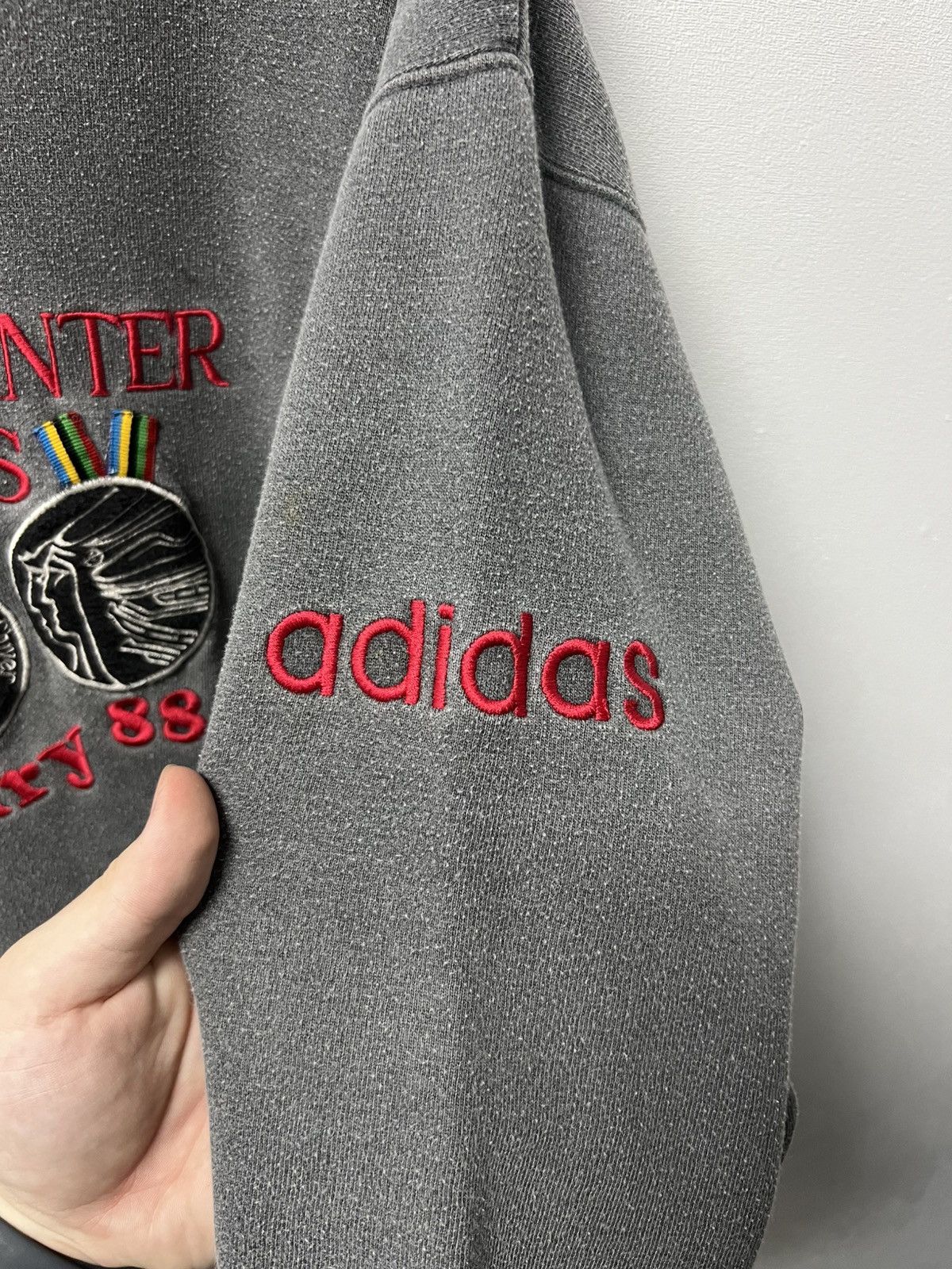 Adidas Adidas 1988 Calgary XV Olympic Winter Games Sweatshirt Rare Size US L / EU 52-54 / 3 - 5 Thumbnail