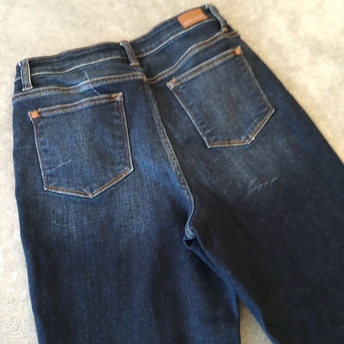 Vintage Judy Blue Jeans Womens Size 9/29 Blue Dark Wash Wide-Leg Capri Size 29" - 7 Thumbnail
