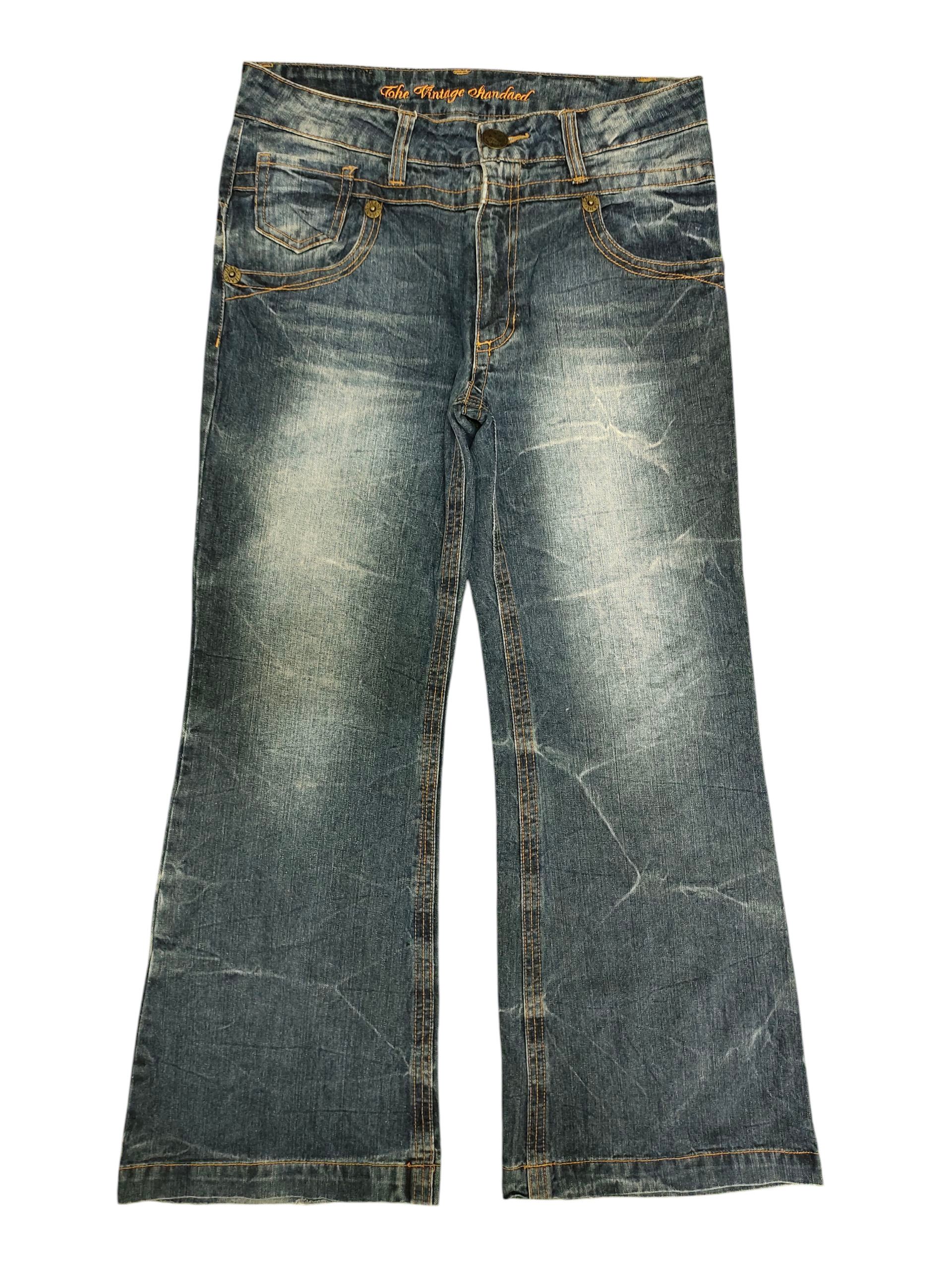 Tornado Mart Japanese Brand The Vintage Clawmark Distress Flare Jeans Size US 32 / EU 48 - 7 Thumbnail
