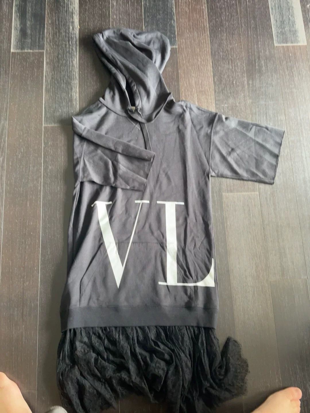 Valentino Valentino VL Logo Hooded Dress Size US M / EU 48-50 / 2 - 1 Thumbnail