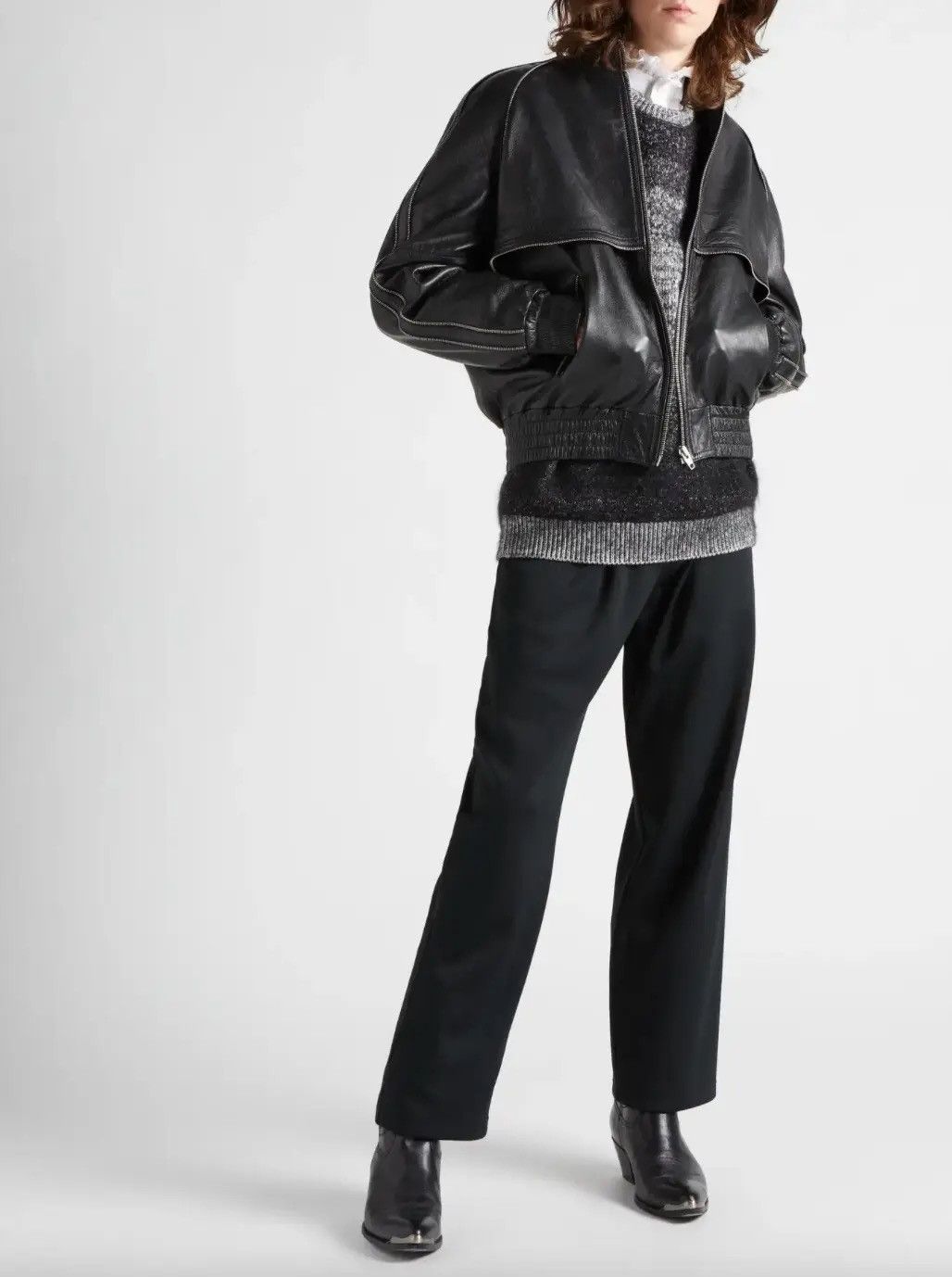 Celine CELINE FW21 Raglan Lamb Leather Jacket with Zip Details Size US M / EU 48-50 / 2 - 8 Thumbnail
