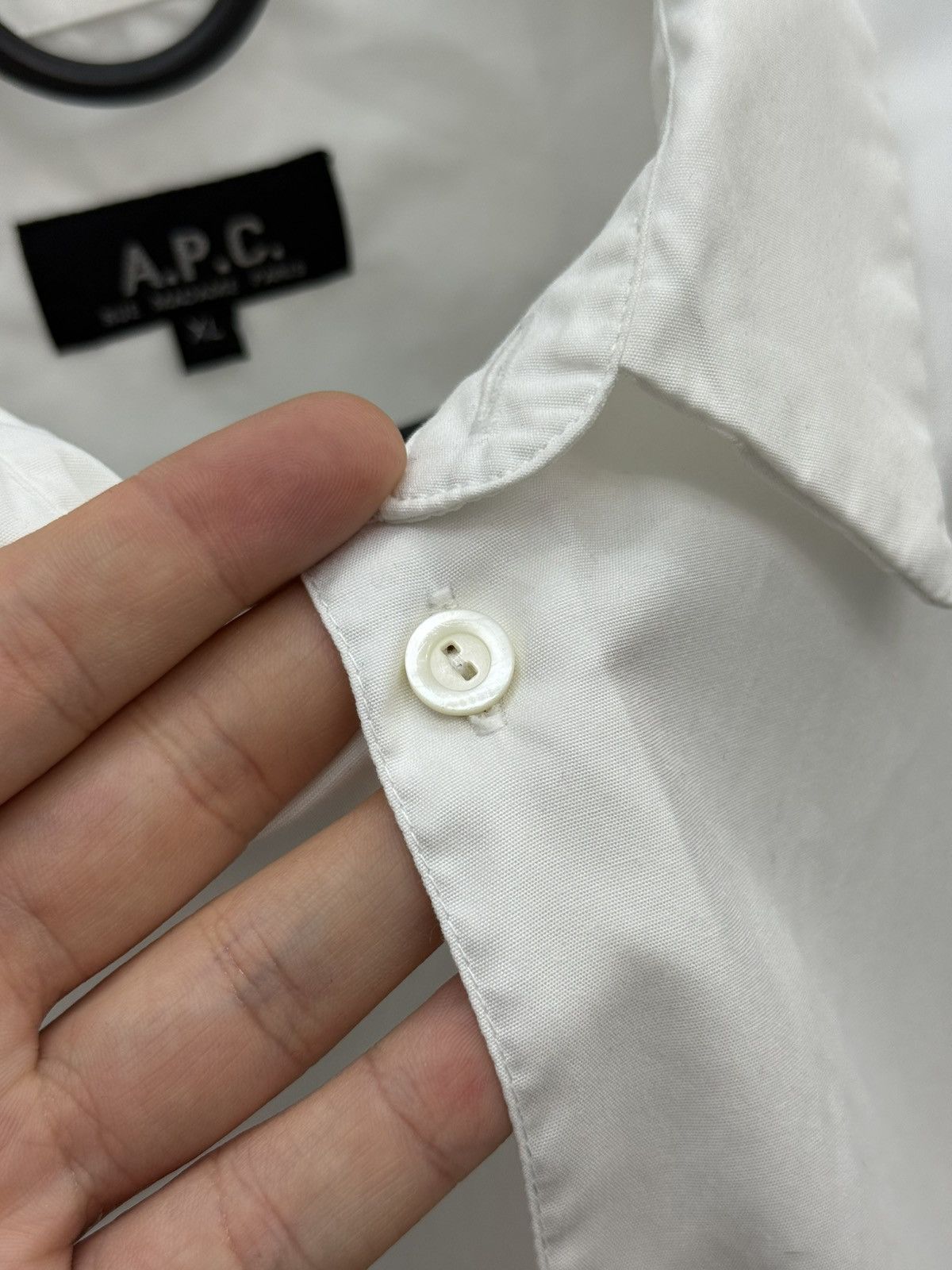 A.P.C. A.P.C. Classic White Cotton Button Up Shirt Size US XL / EU 56 / 4 - 6 Thumbnail
