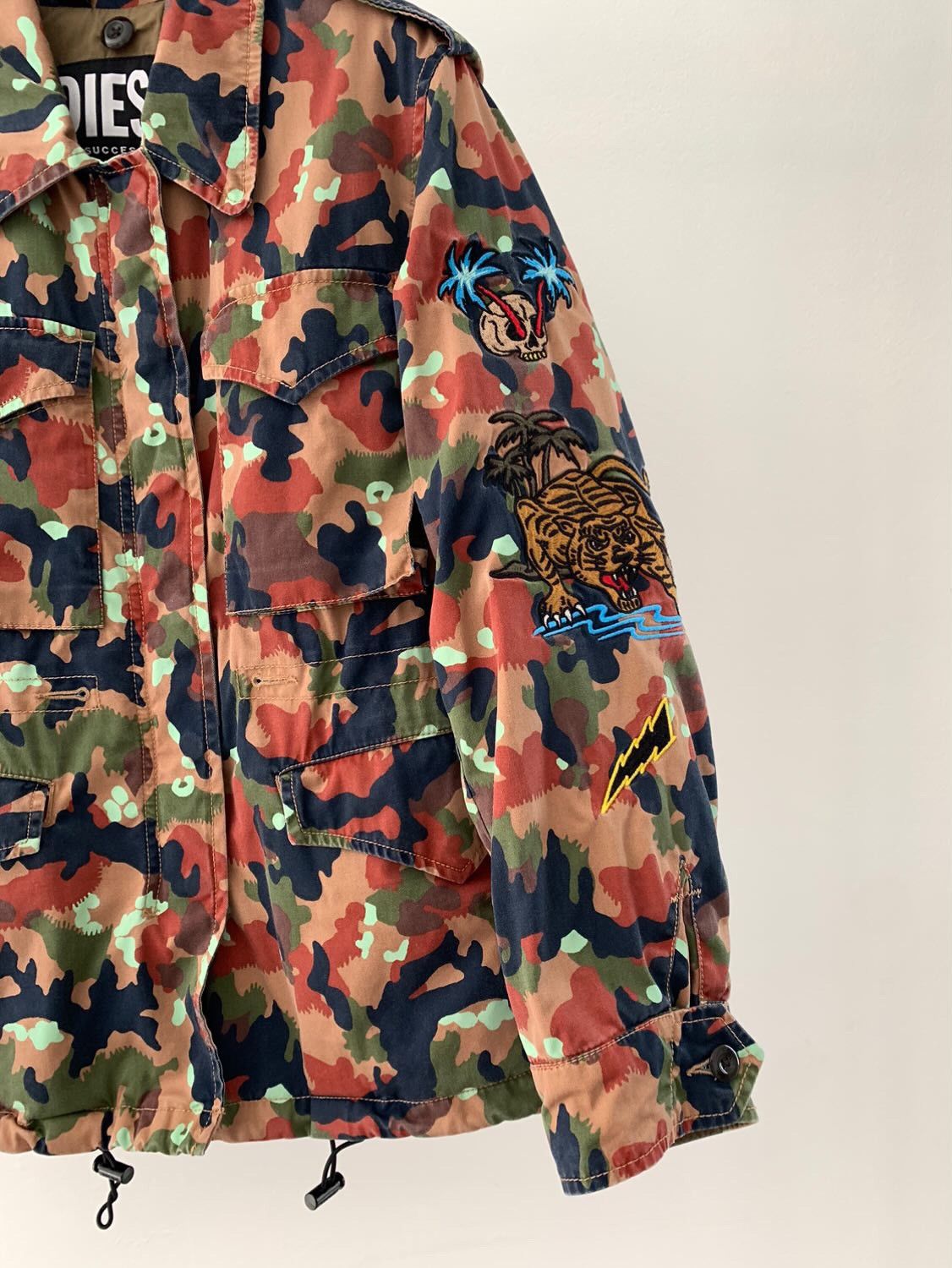 Diesel Diesel Camouflage G-CLAUDIA-CMF Utility Military Jacket Size XS / US 0-2 / IT 36-38 - 8 Thumbnail
