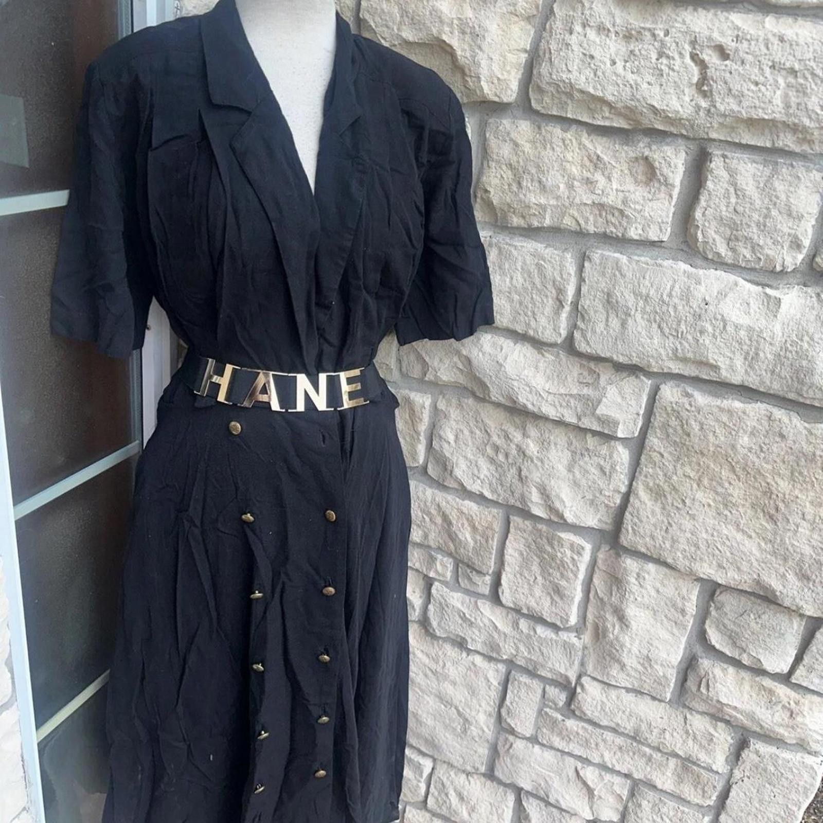 Other Black 90s vintage button-up dress Size M / US 6-8 / IT 42-44 - 1 Thumbnail