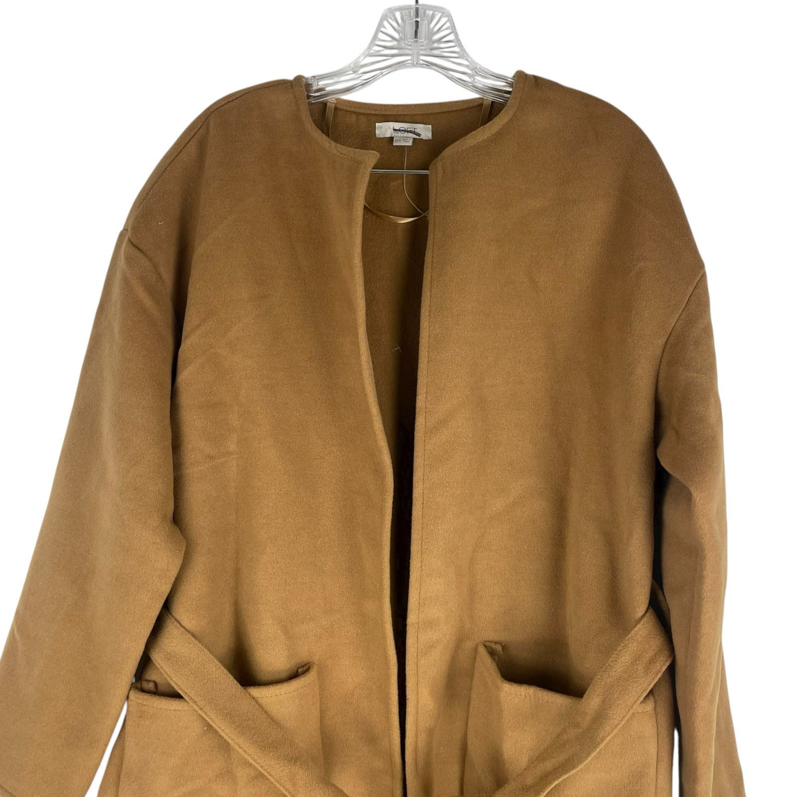 Loft Ann Taylor LOFT Belted Pocket Wrap Coat Jacket Size XS/S Size XS / US 0-2 / IT 36-38 - 4 Thumbnail