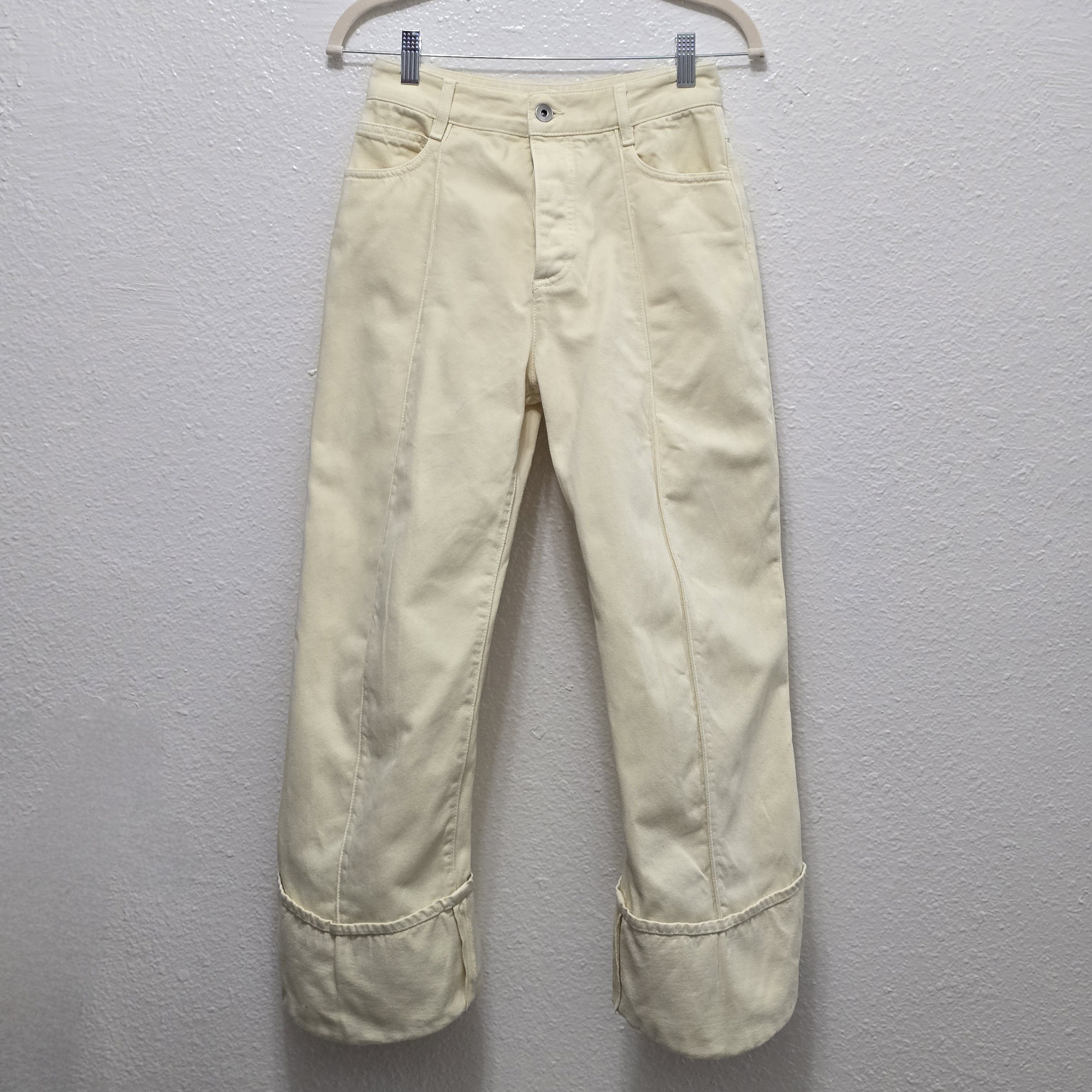 Bottega Veneta Asymmetric mid-rise cropped jeans Size 26" / US 2 / IT 38 - 2 Thumbnail