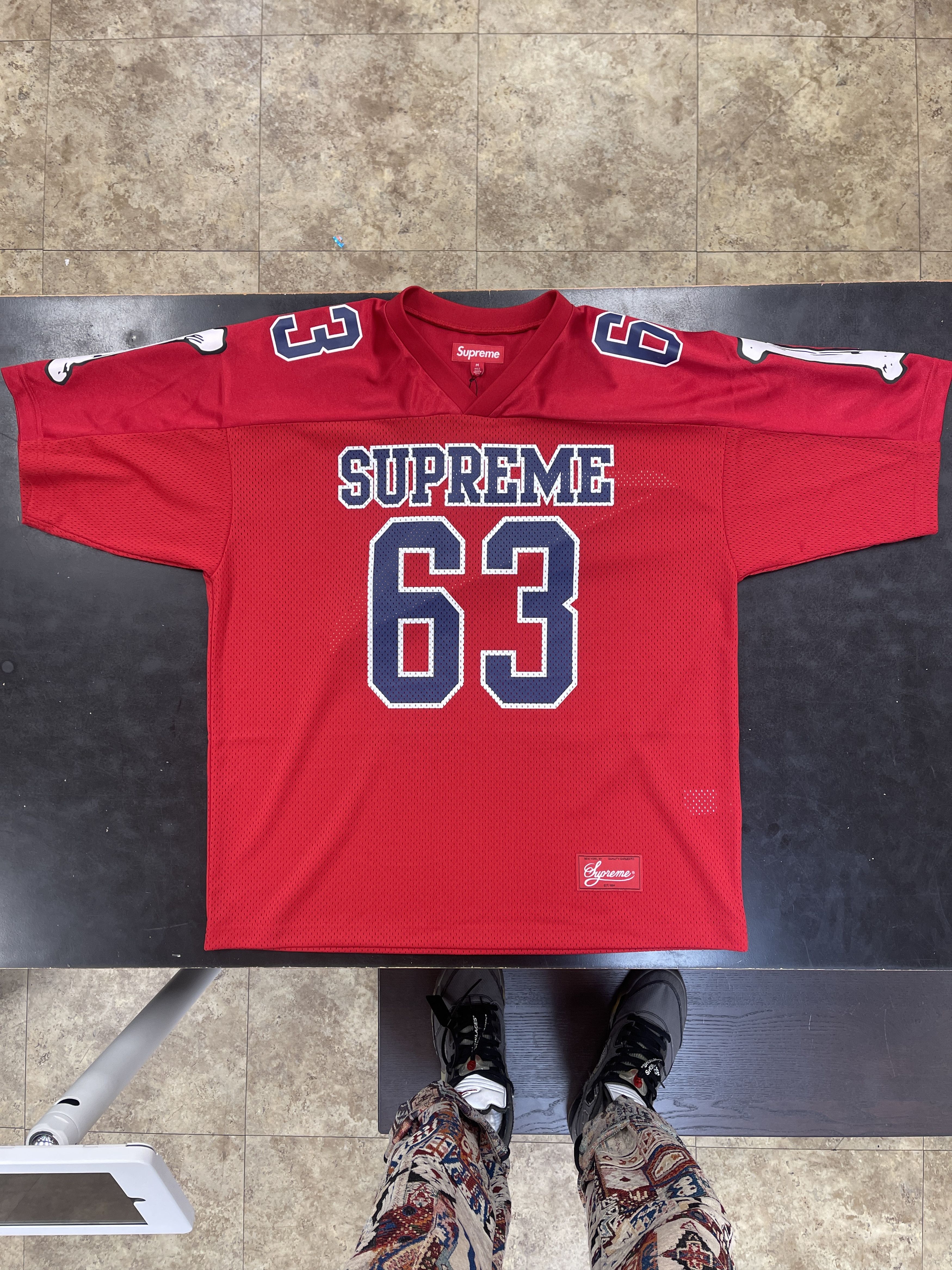 Supreme Bones Football Jersey FW25 Red
