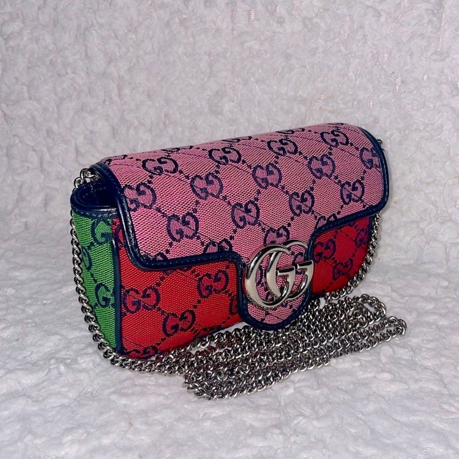 Gucci Gucci GG Marmont Super Mini Colorblock Bag 476433 Size ONE SIZE - 2 Thumbnail