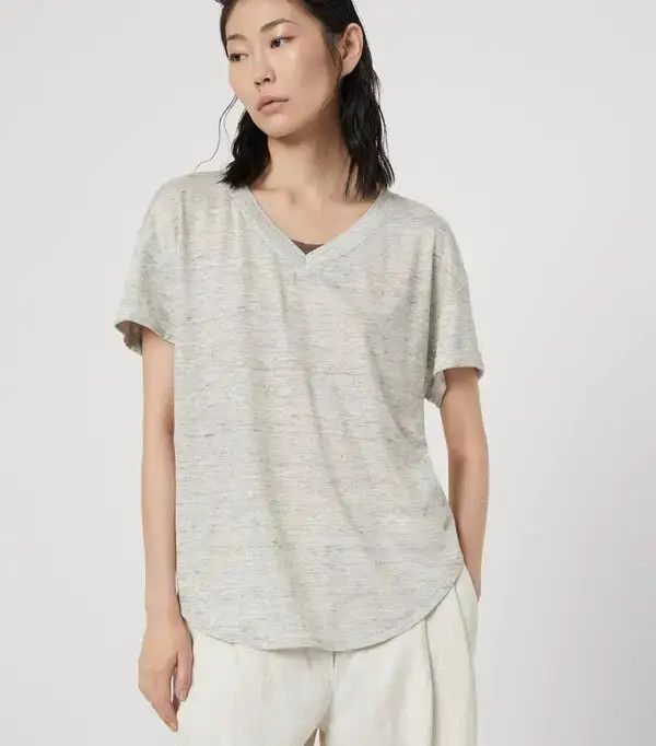 Brunello Cucinelli o1w1db10825 Blouse in Natural/Grey Size S / US 4 / IT 40 - 1 Thumbnail