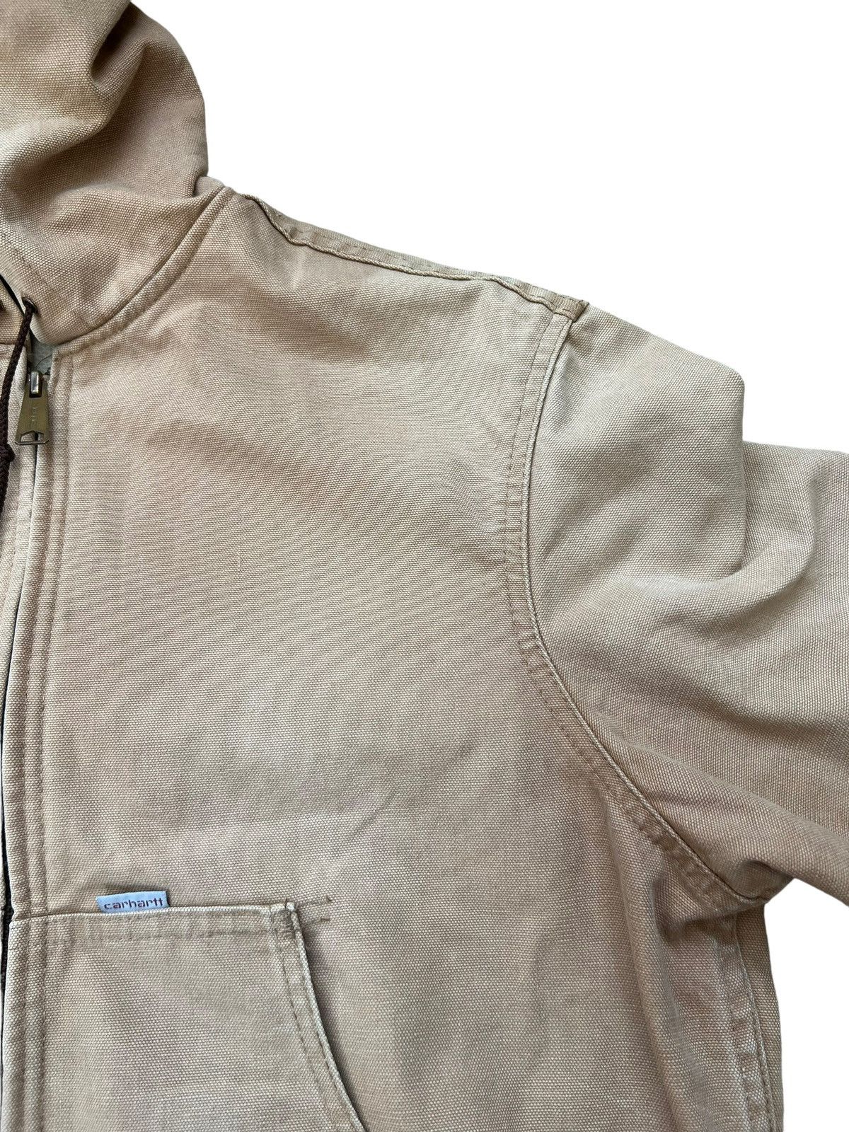 Carhartt Vintage 80s Carhartt 100 Years Dirty Sun Faded Denim Hoodie Size US M / EU 48-50 / 2 - 12 Thumbnail