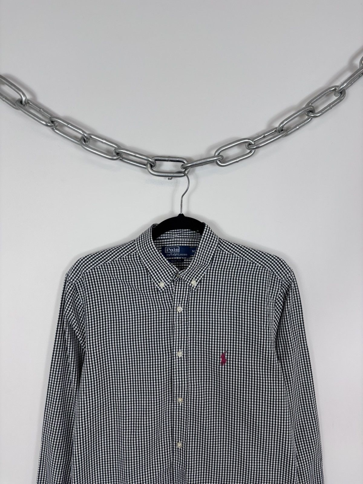 Polo Ralph Lauren Polo Ralph Lauren Vintage Gingham Check Long Sleeve Shirt Size US M / EU 48-50 / 2 - 2 Thumbnail