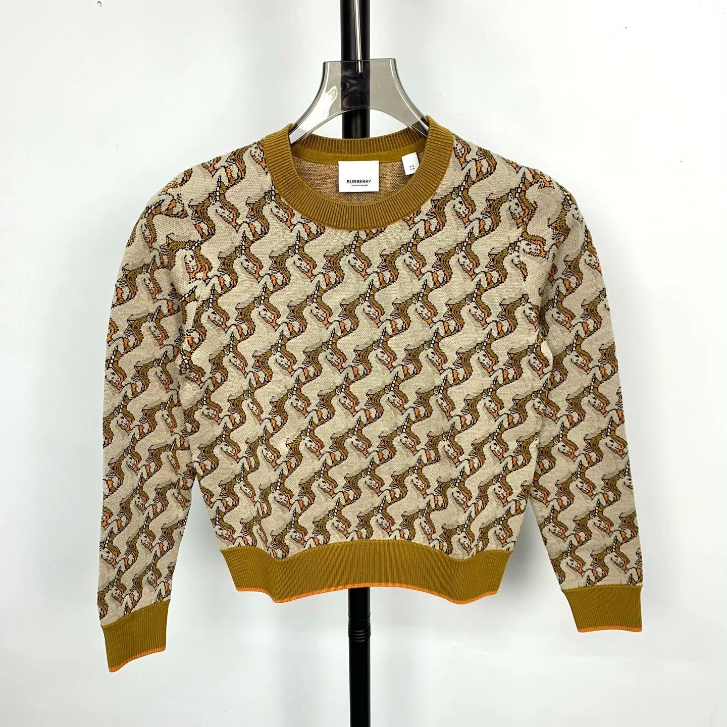 Burberry Burberry Wool Printed Sweater XS Women Size XS / US 0-2 / IT 36-38 - 1 Thumbnail