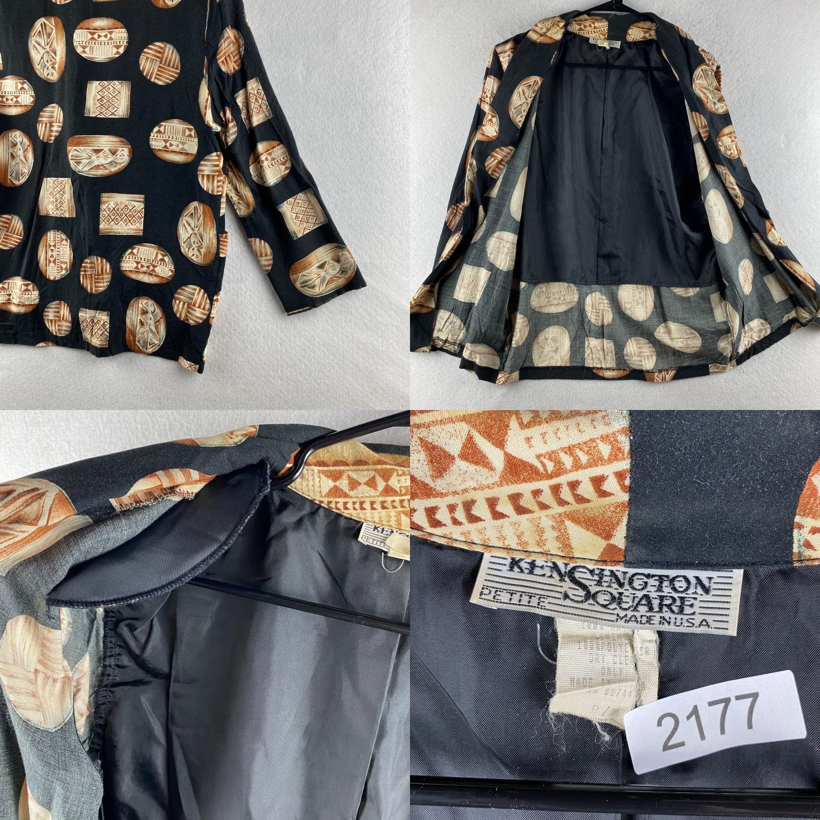 Vintage VINTAGE Kensington Square Blazer Womens Medium M / P Black Blazer Cardigan Made In USA 80s Size M / US 6-8 / IT 42-44 - 10 Thumbnail