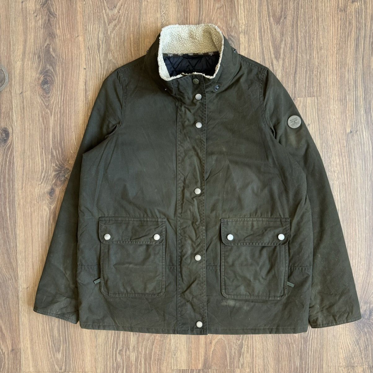 Barbour Barbour Crevasse Wax Jacket Women’s UK12/US8 Green Size M / US 6-8 / IT 42-44 - 1 Thumbnail