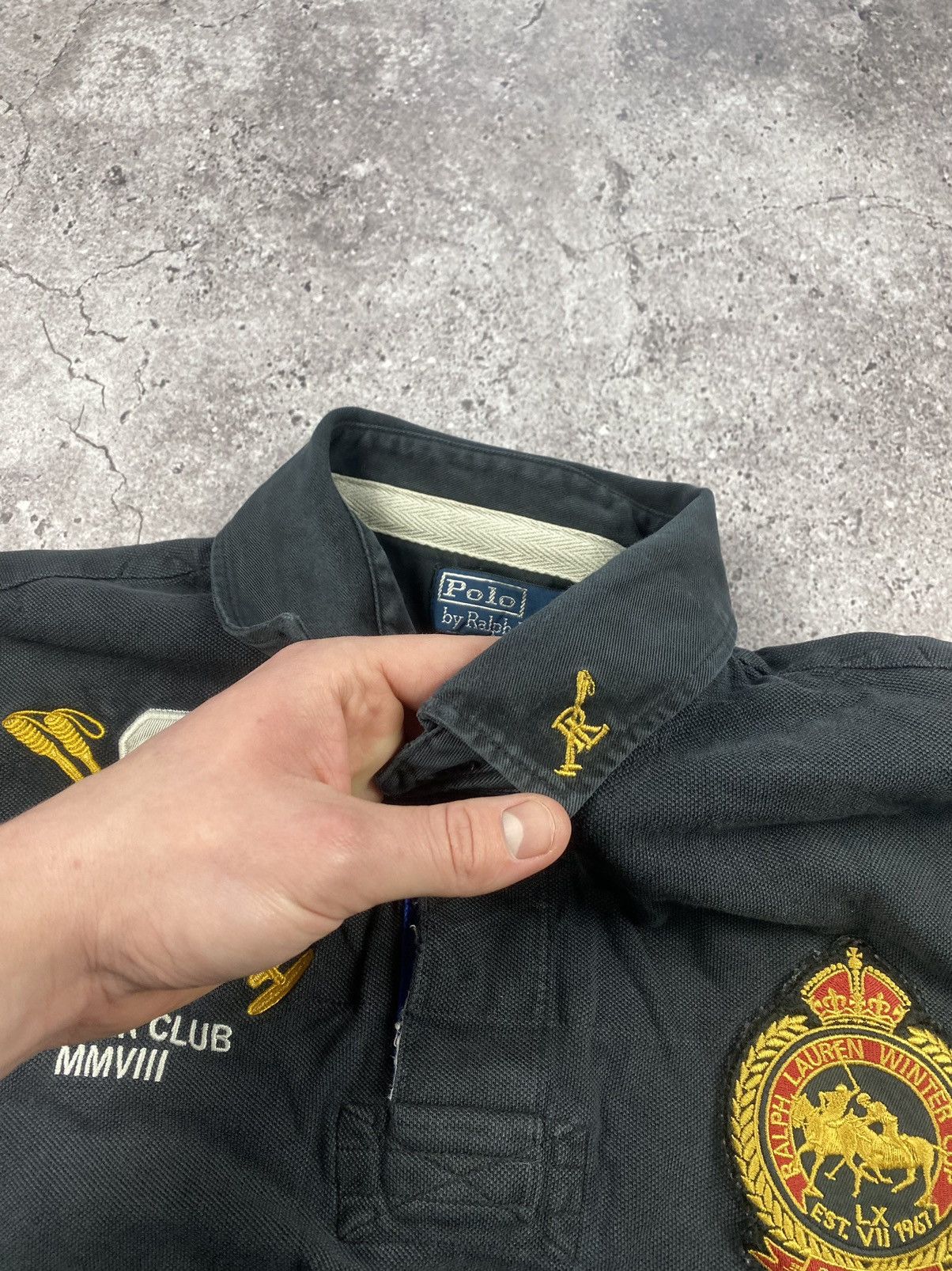 Polo Ralph Lauren × Ralph Lauren × Vintage VINTAGE RALPH LAUREN FADED Y2K POLO MERCER CLUB 90s Size US XL / EU 56 / 4 - 5 Thumbnail