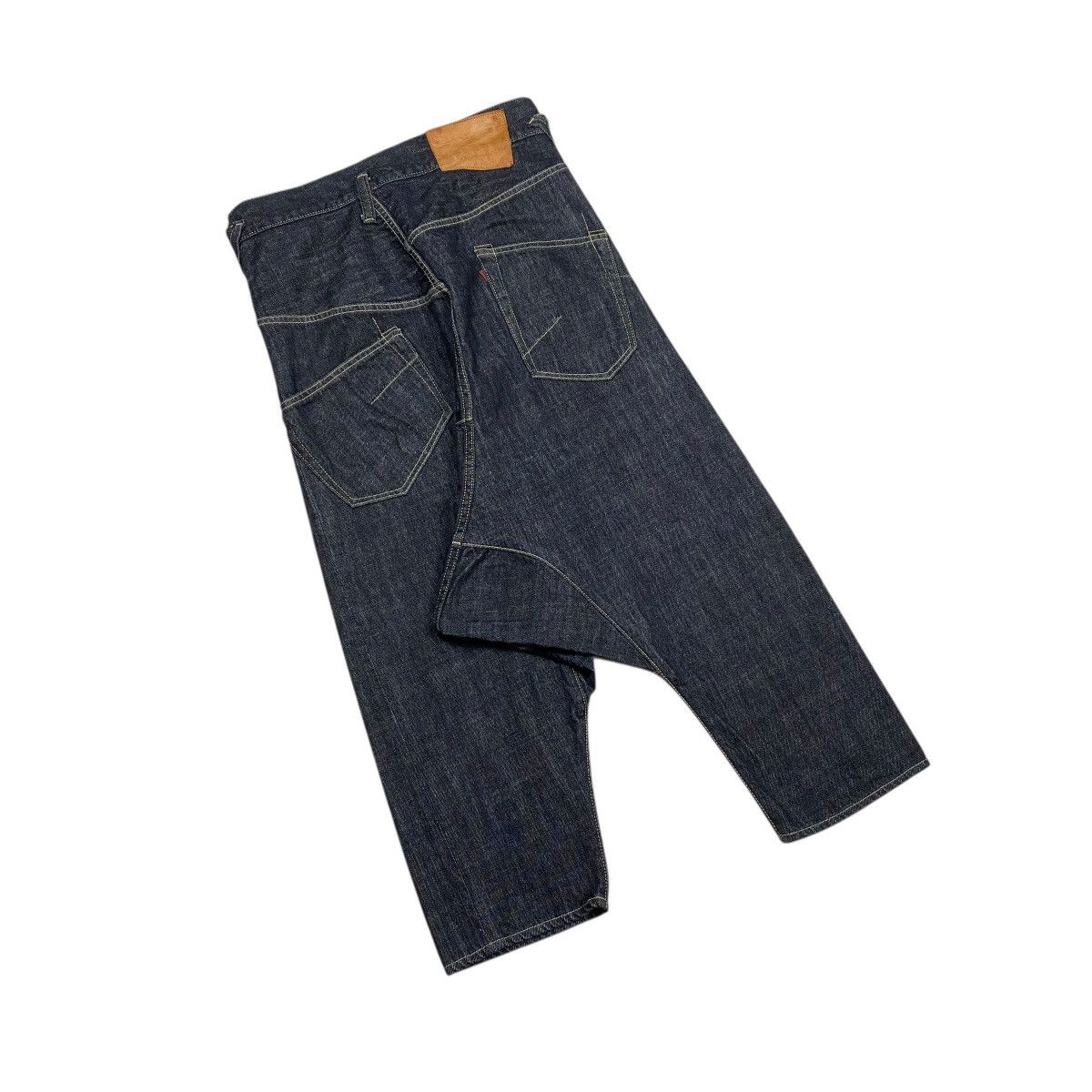 Comme des Garcons × Ganryu × Japanese Brand Ganryu Comme des Garcons Drop Crotch Blue Indigo Denim Pants Size US 30 / EU 46 - 4 Thumbnail