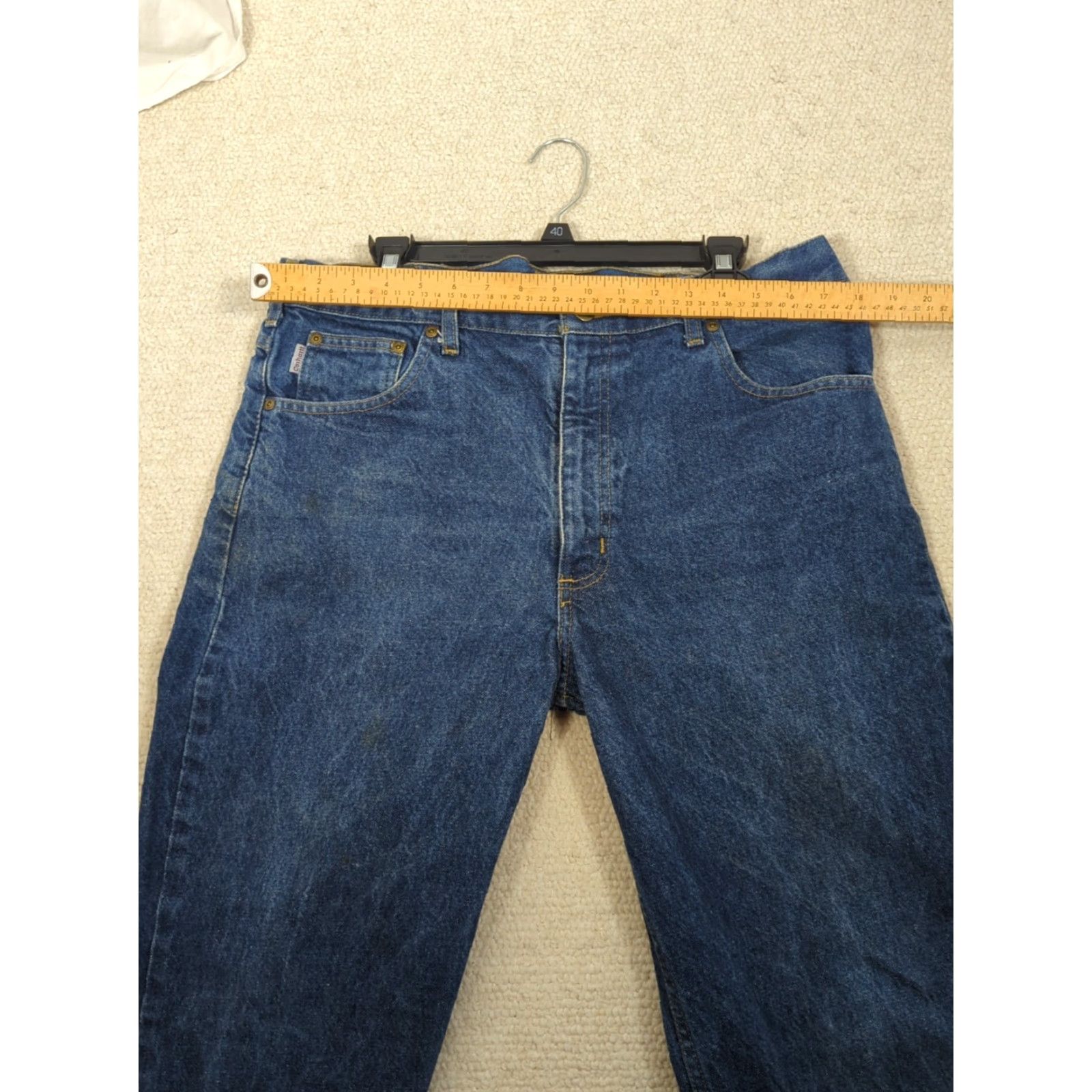 Carhartt Carhartt Jeans Men 38X30 Denim Blue 5-Pocket Work Utility Regular Tan? Size US 38 / EU 54 - 5 Thumbnail