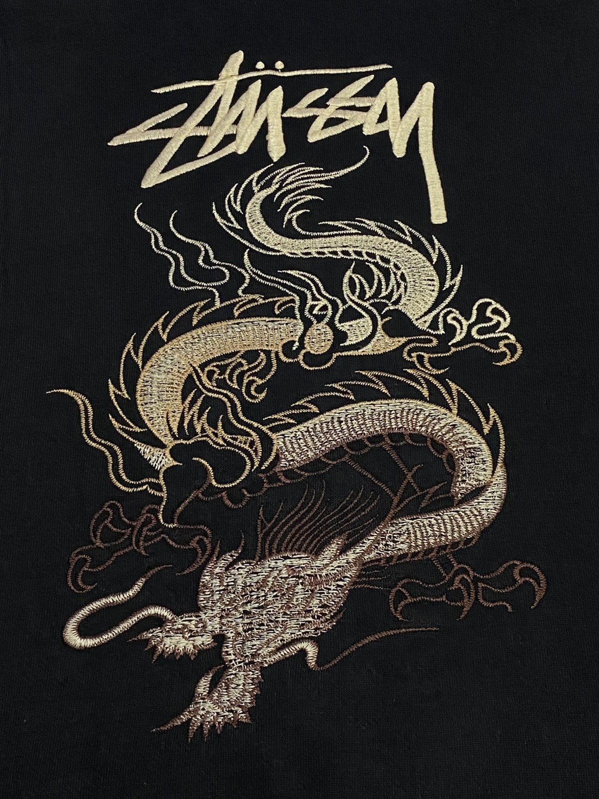 Stussy × Vintage Rare🔥Vintage 90s Stussy Dragon Embroidered Zipper Hoodie Size US L / EU 52-54 / 3 - 10 Thumbnail