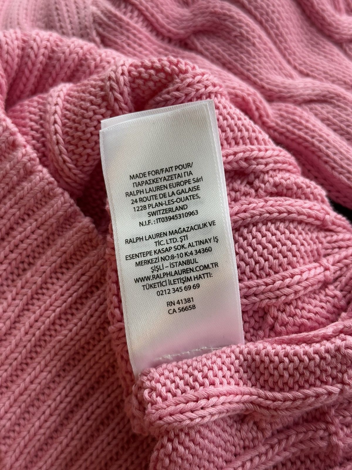 Designer × Polo Ralph Lauren × Ralph Lauren Polo Ralph Lauren cable knit pink sweater Size S / US 4 / IT 40 - 11 Thumbnail