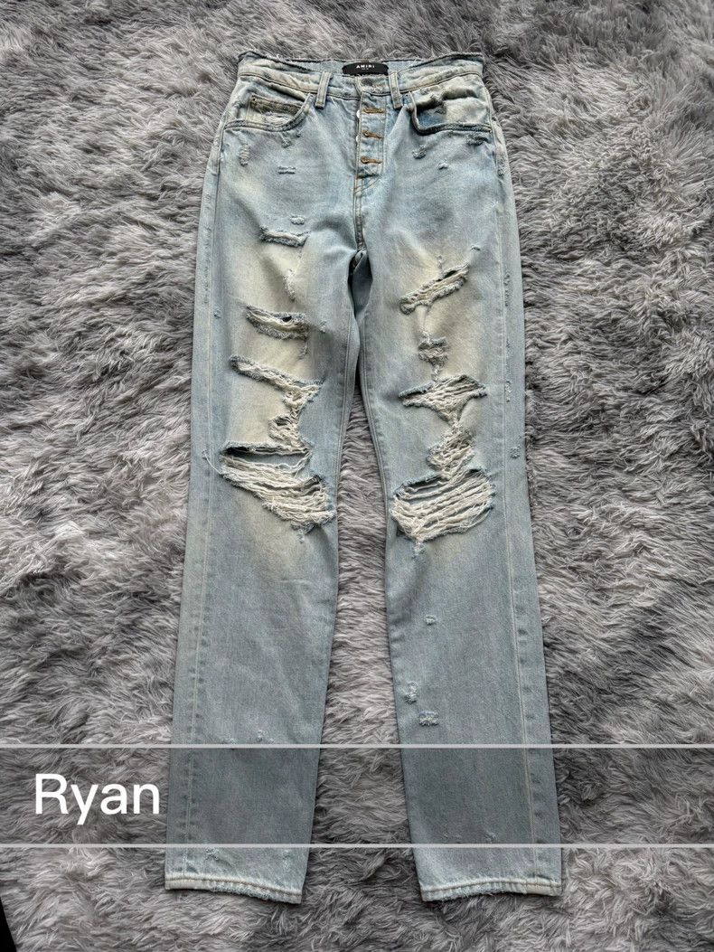 Amiri Amiri cut destruction jeans Size 25" / US 0 / IT 36 - 1 Thumbnail