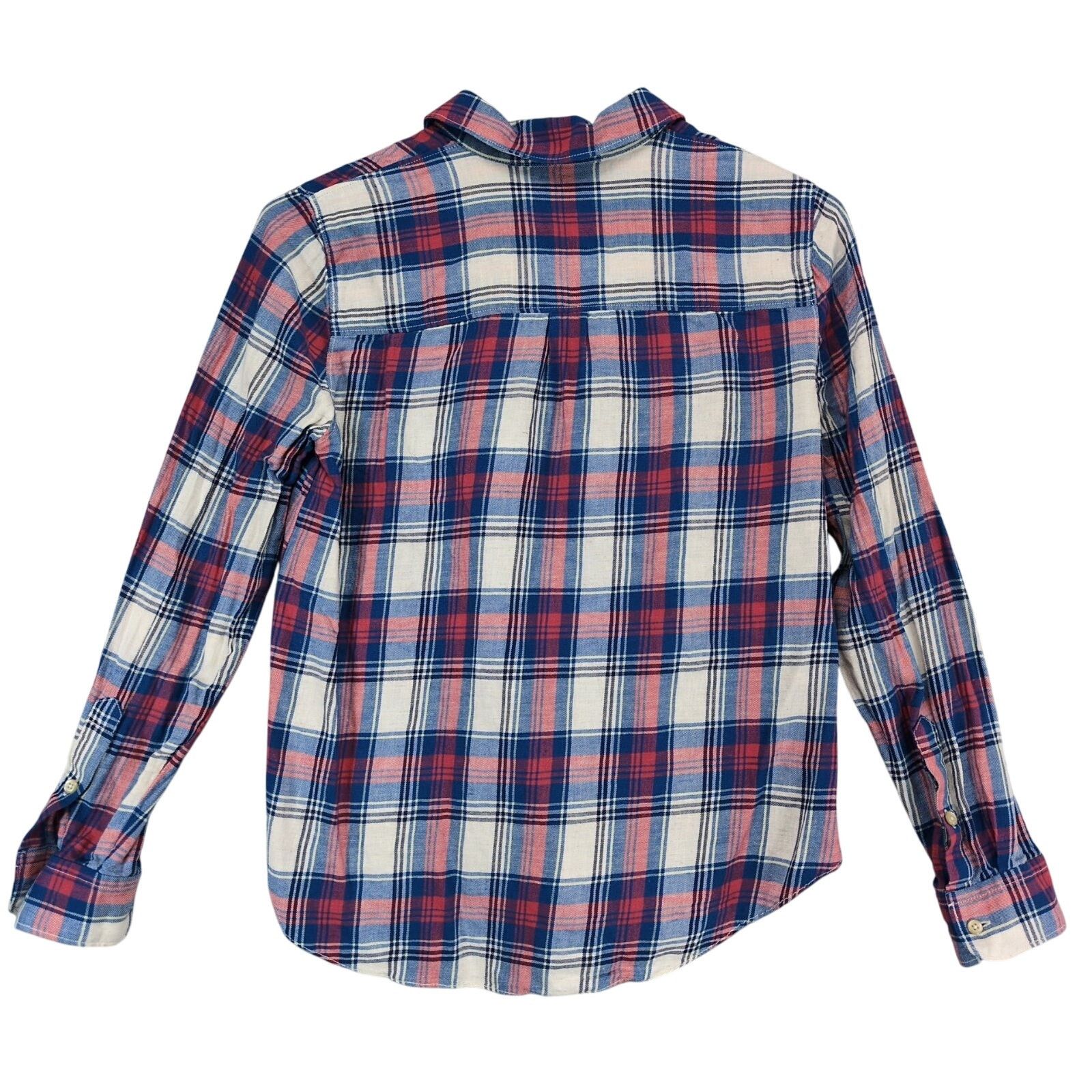 Madewell Madewell Women's M Long Sleeve Shrunken Flannel Button Shirt Size M / US 6-8 / IT 42-44 - 3 Thumbnail