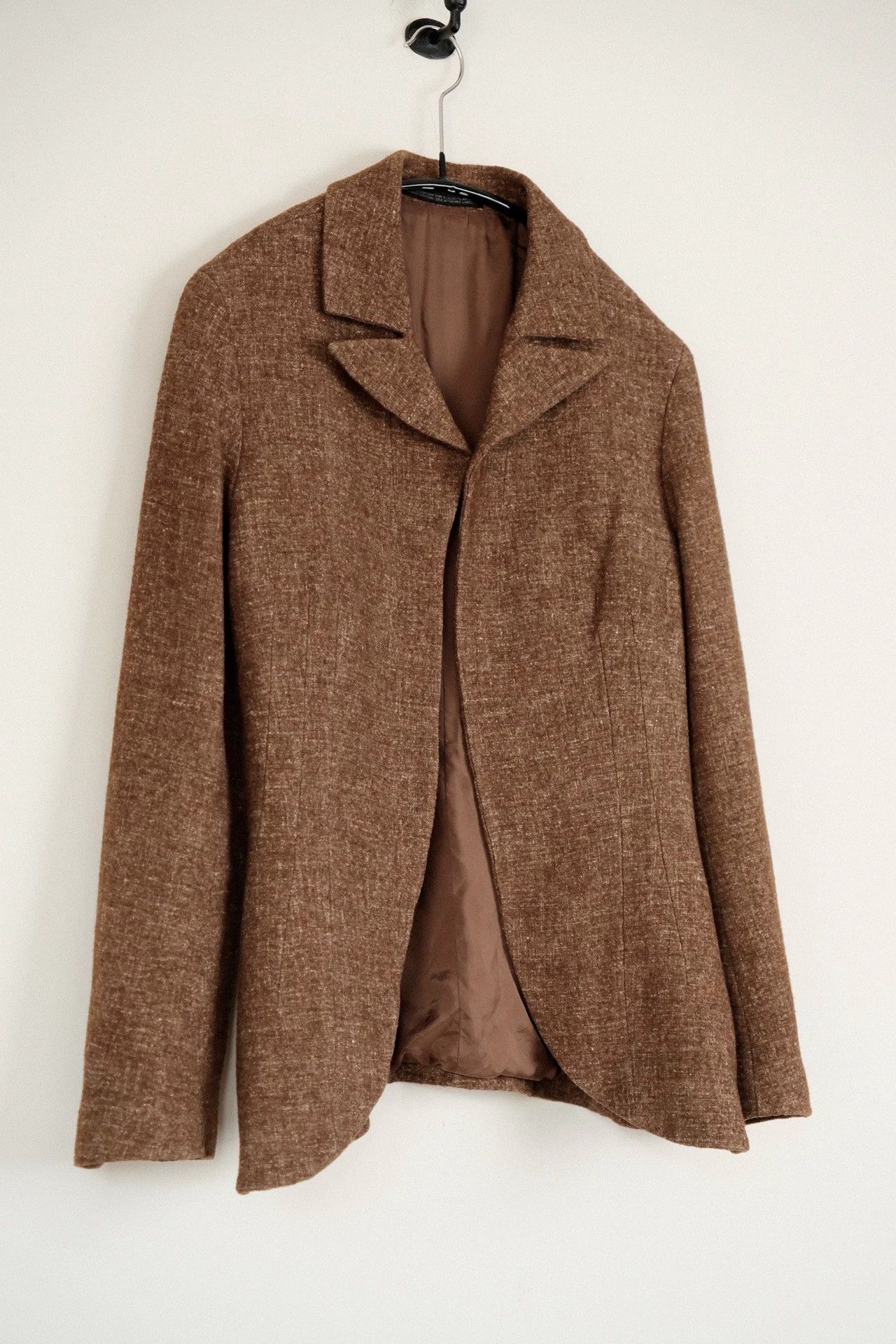 Yohji Yamamoto Yohji Yamamoto 98aw Archive Minimal Lapel Wool-Linen Jkt Women's Size XS / US 0-2 / IT 36-38 - 4 Thumbnail