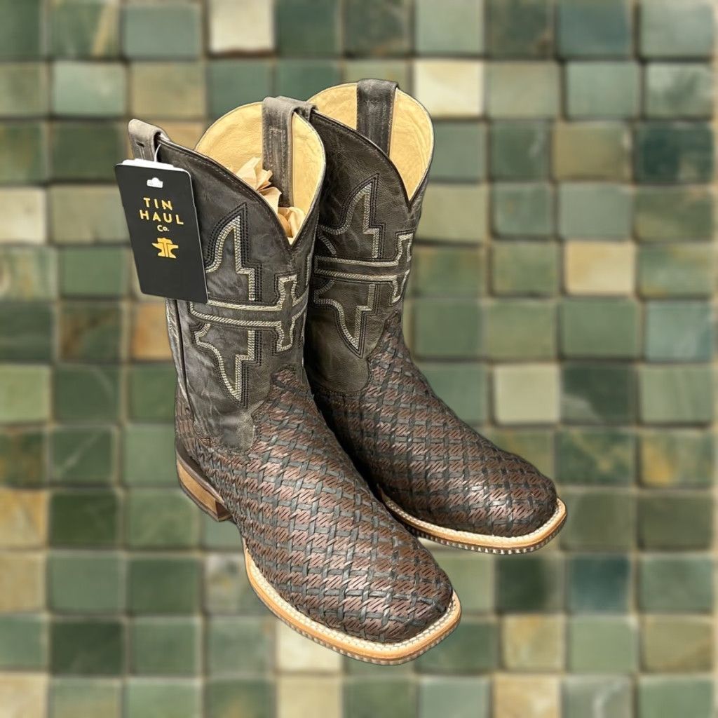 Tin Haul Son Of A Buck TH Hunter Sole Western Boot Men's Size 8D Brown