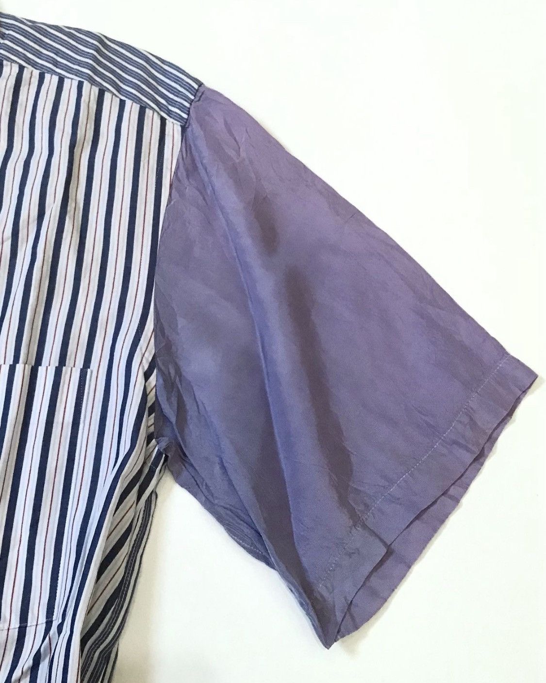Comme des Garcons CDG homme AD2004 striped hybrid shirt Size US S / EU 44-46 / 1 - 3 Thumbnail