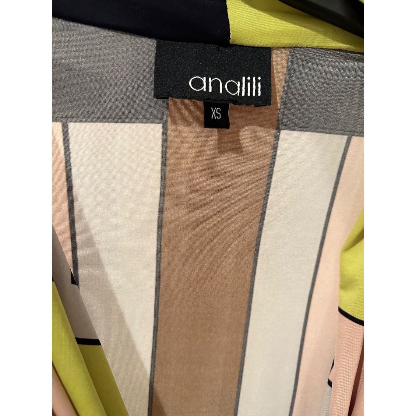 Other ANALILI Abstract White Pink Gray Silky Cowl Neck long Sleeve Size XS / US 0-2 / IT 36-38 - 4 Thumbnail