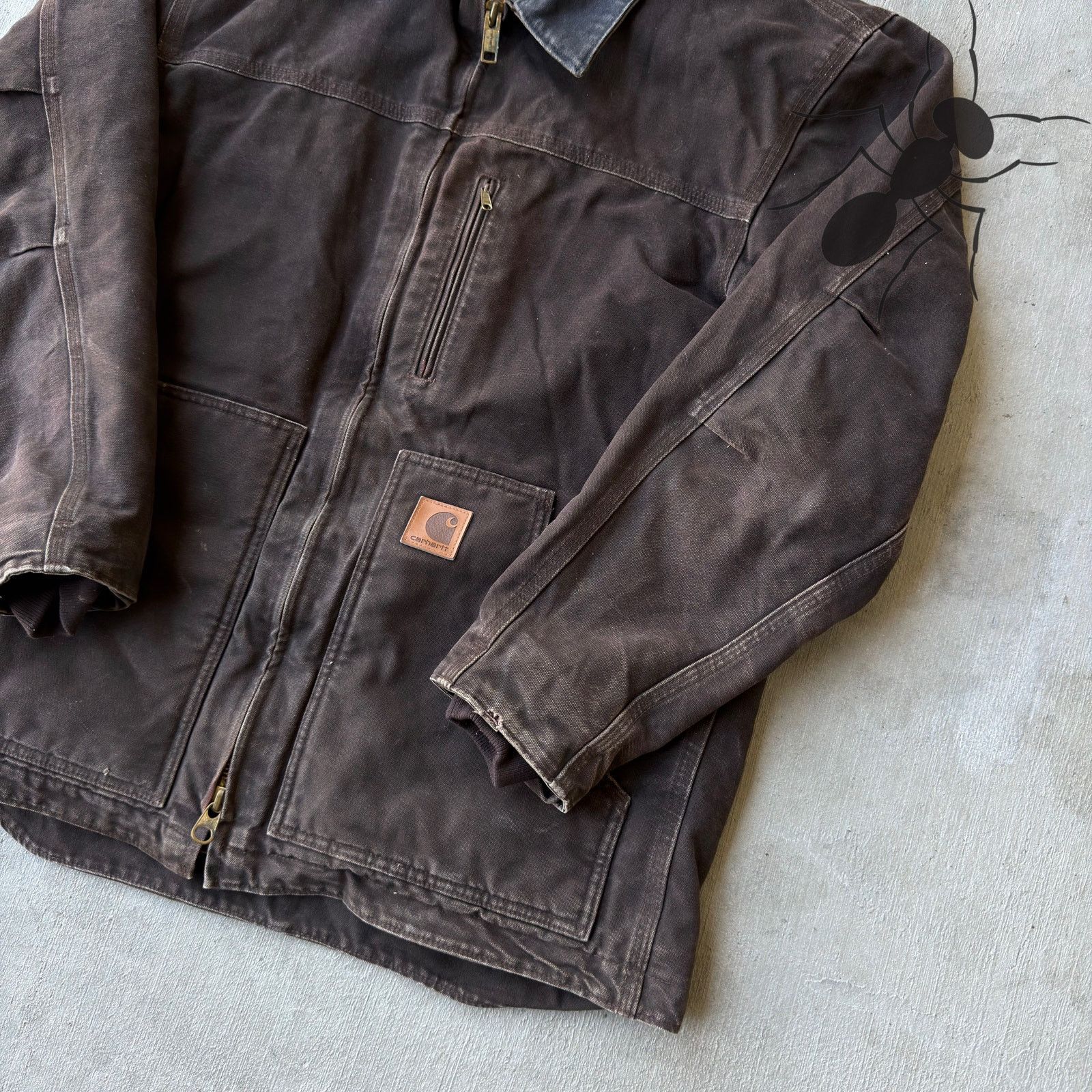 Carhartt × Vintage Carhartt C61 DKB brown coat work wear jacket Size US M / EU 48-50 / 2 - 4 Thumbnail