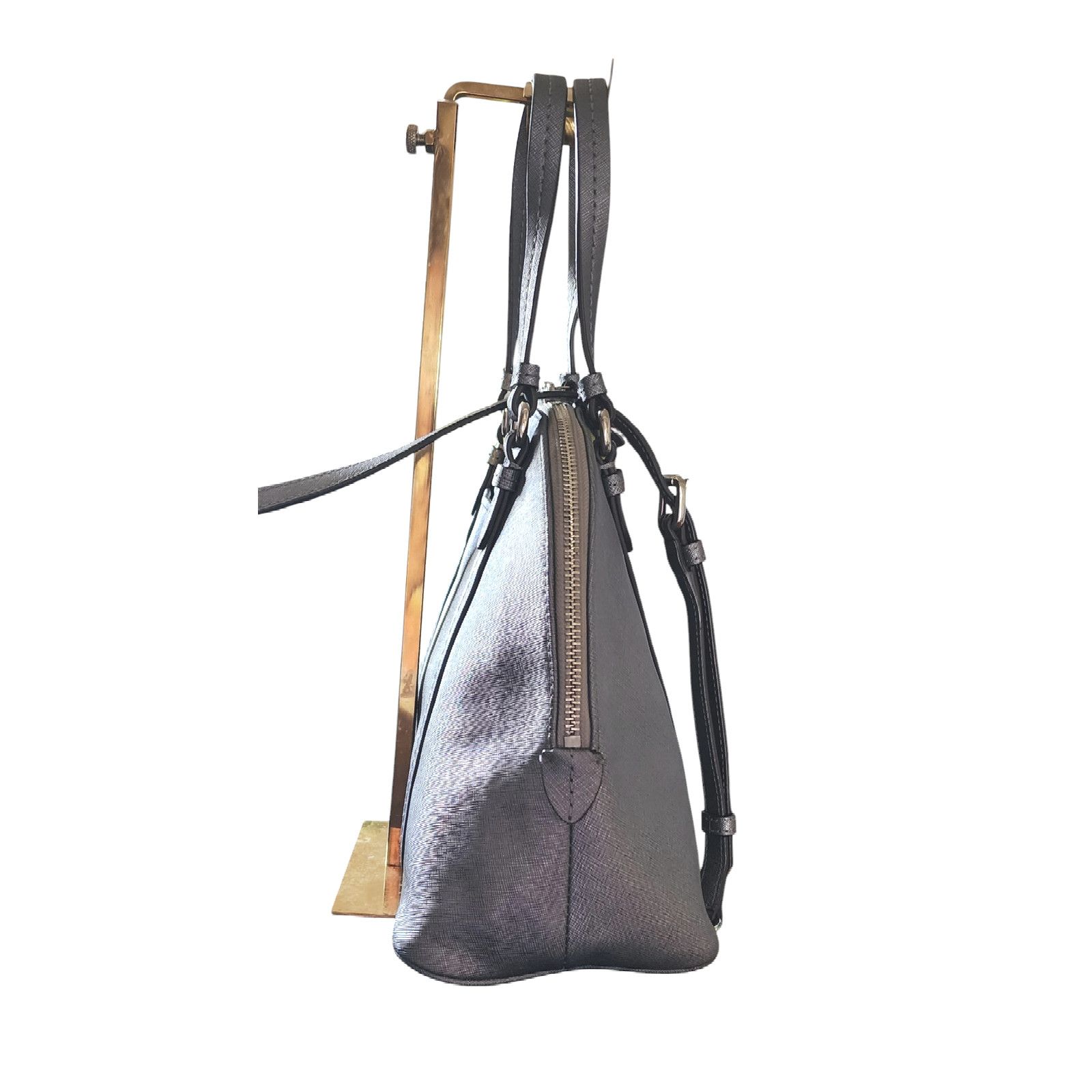 Coach Coach F25671 Women's Handbag gun metal metallic gray leather Size ONE SIZE - 6 Thumbnail