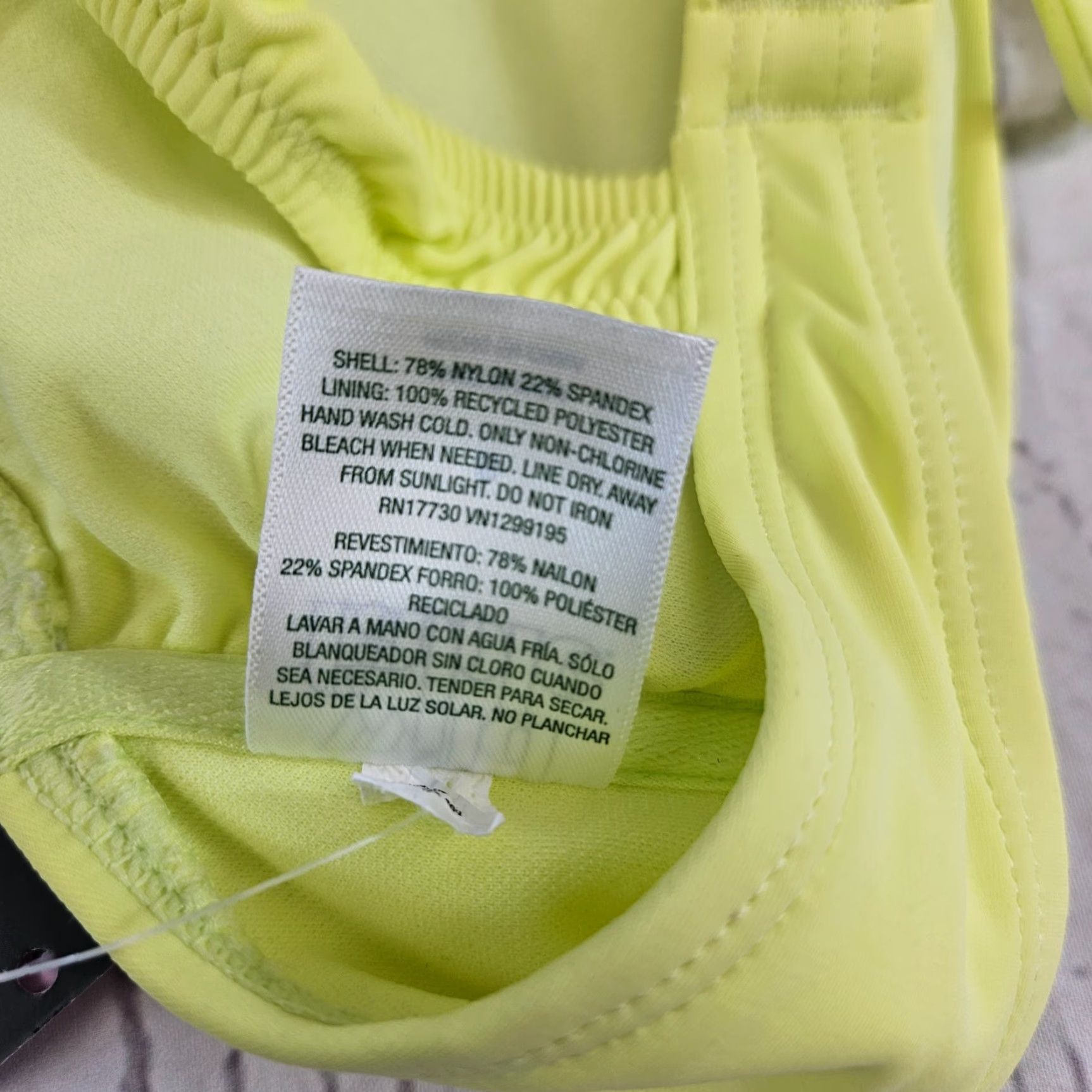 Vintage VINTAGE? no. Wild Fable Bikini Top S Womens Neon Yellow — Bikini Top Womens S Yellow Neon Wild Fable Swim Top Size S / US 4 / IT 40 - 3 Thumbnail