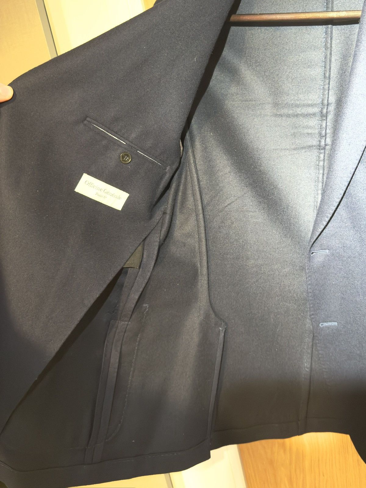 Officine Generale Officine Generale Navy Flannel Blazer Size 42R - 3 Thumbnail