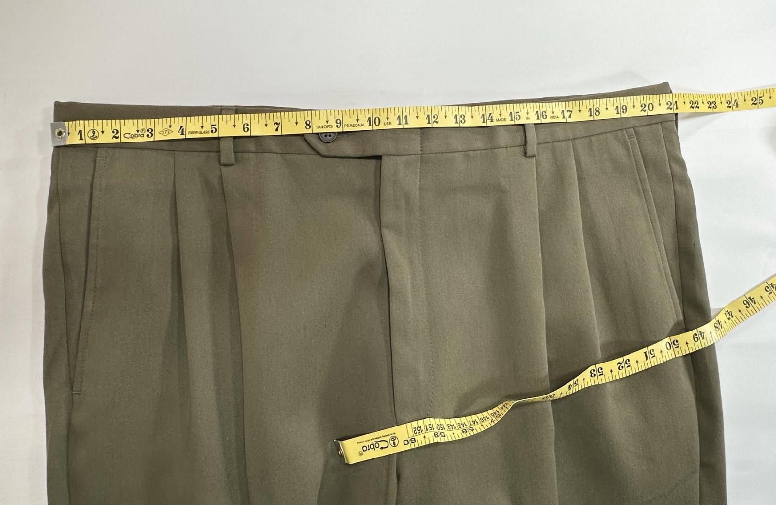 Other Palm Beach Uncuffed Straight Leg Dress Pants Green Men 42/37 Size US 42 / EU 58 - 3 Thumbnail