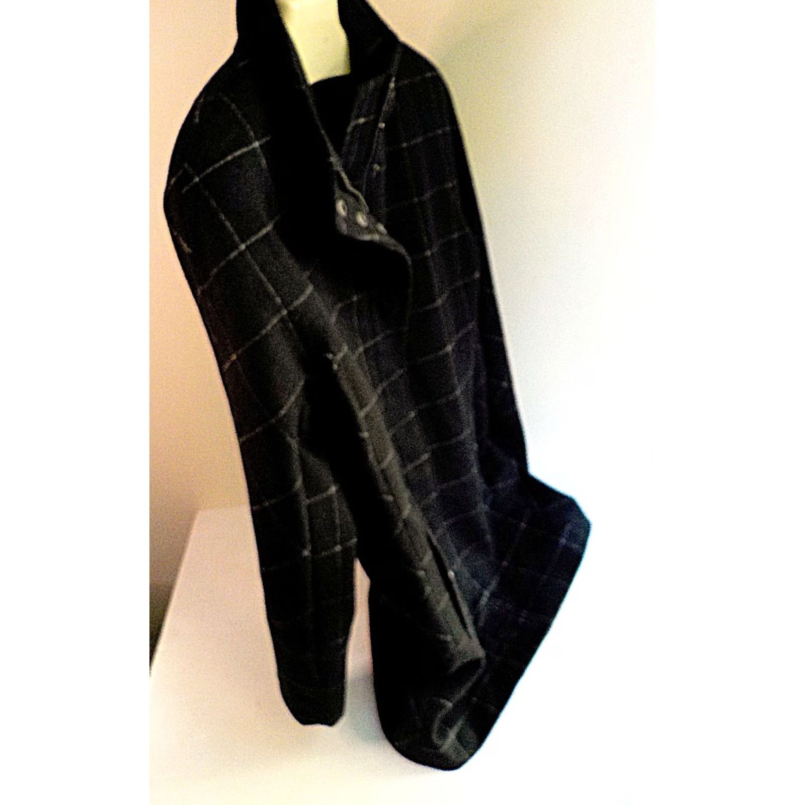Lucky Brand Lucky Brand Zip Front Check Wool Blend Coat Womens Coat Size M / US 6-8 / IT 42-44 - 4 Thumbnail