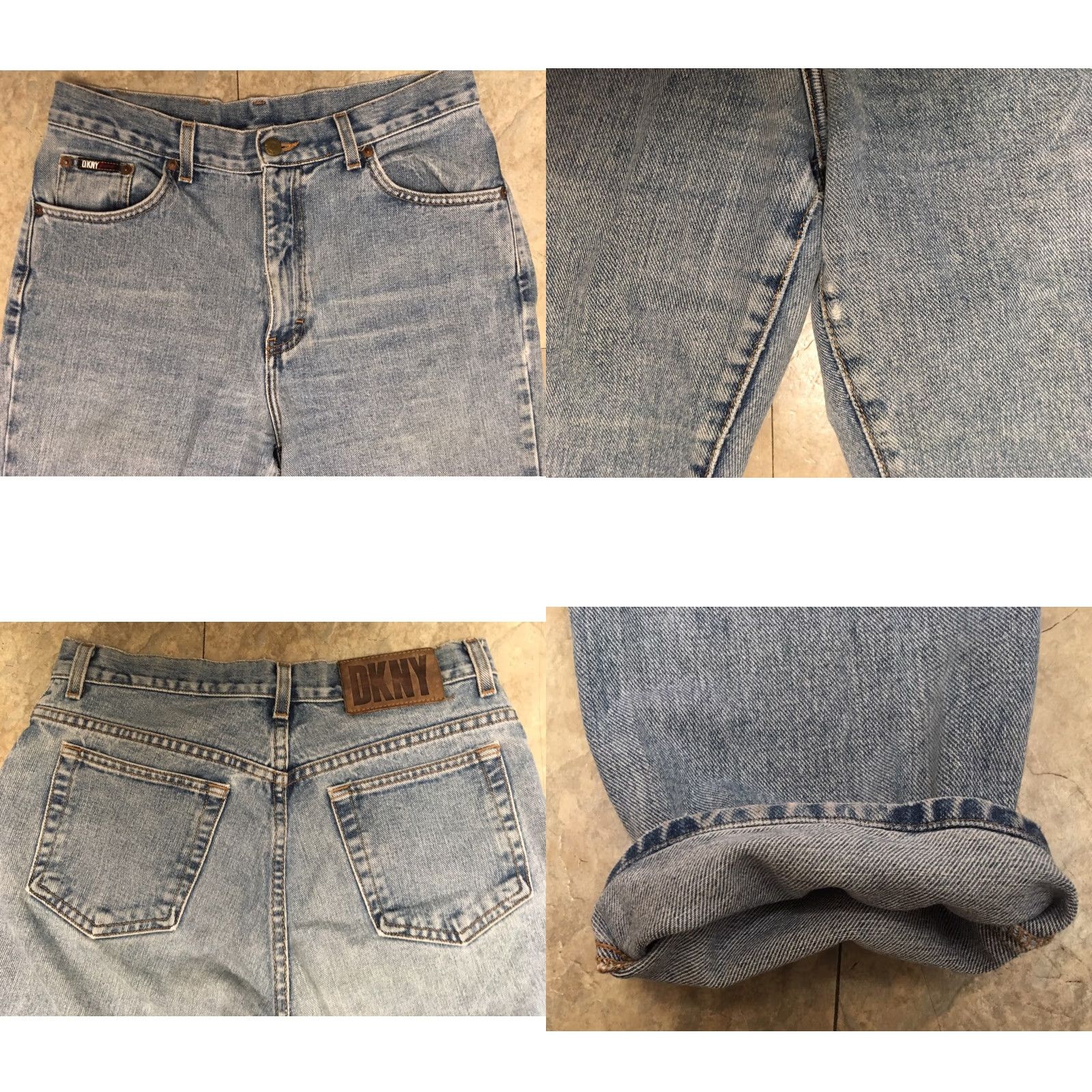 DKNY VINTAGE DKNY Jeans Tapered Leg 90s Mom Jeans Made In USA Sz 10 32 in Waist Blue Denim Jeans Mens Size 32" / US 10 / IT 46 - 8 Thumbnail