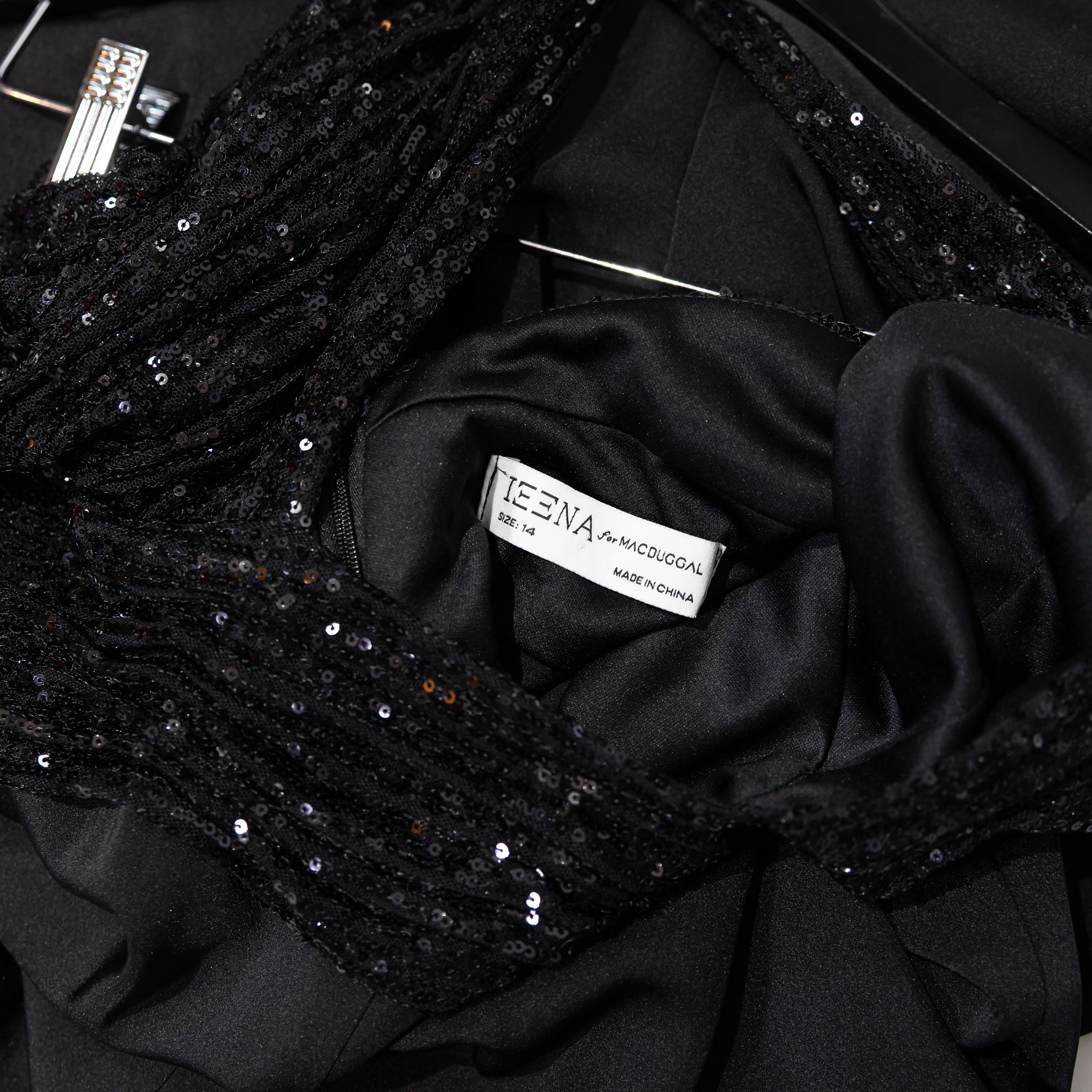 Mac Duggal Ieena Mac Duggal Satin Sequin Glitter Size 36" / US 14 / IT 50 - 2 Thumbnail