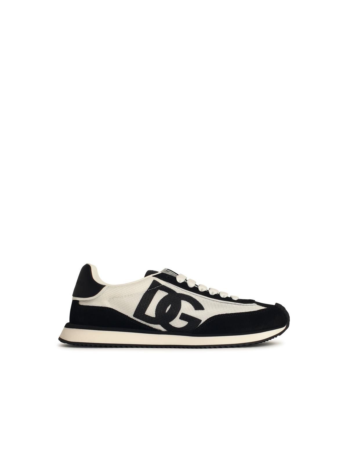 Dolce & Gabbana DOLCE & GABBANA 'Cushion' White Leather Blend Sneakers Size US 13 / EU 46 - 1 Thumbnail
