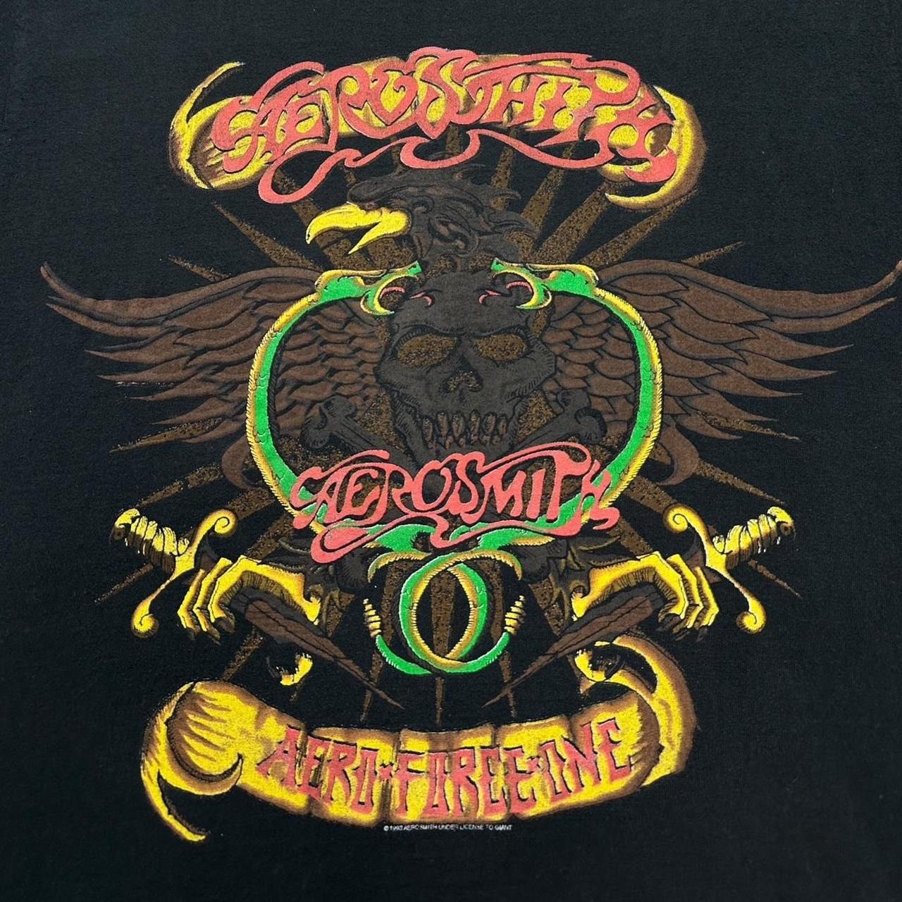 Band Tees × Giant × Vintage Vintage Aerosmith Aero Force One Band Shirt Size US L / EU 52-54 / 3 - 3 Thumbnail